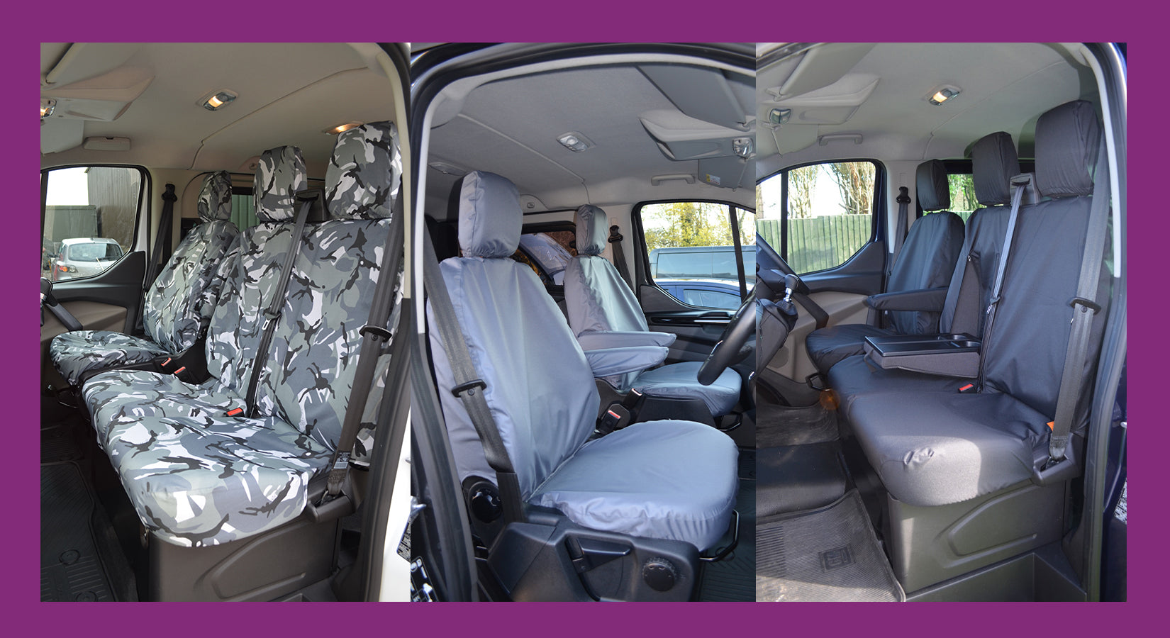 Ford Transit Custom 2013+ Front and Rear Seat Covers