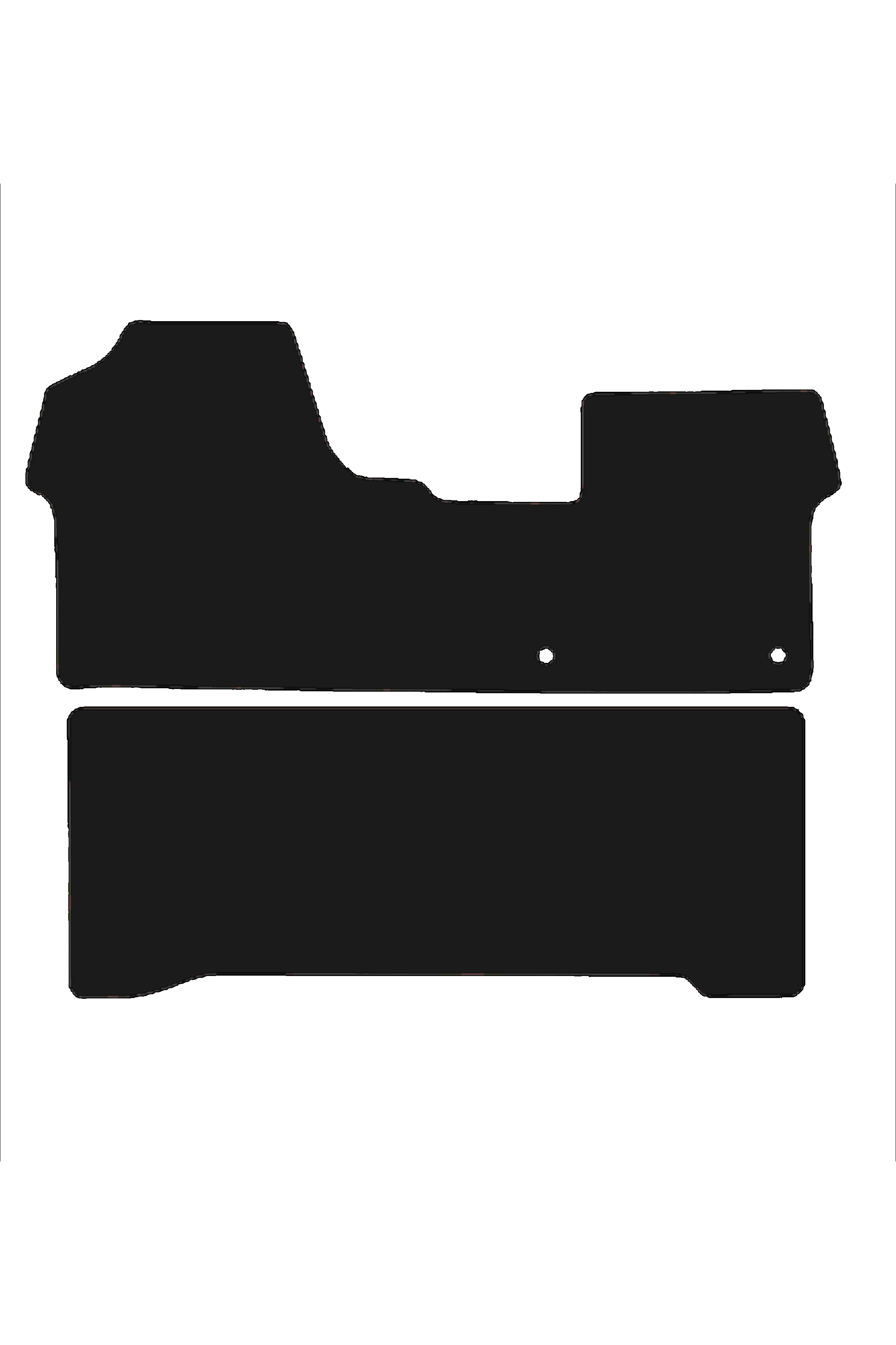 Fits Peugeot Expert 2016+ Front & Rear Crew Cab Rubber Mats