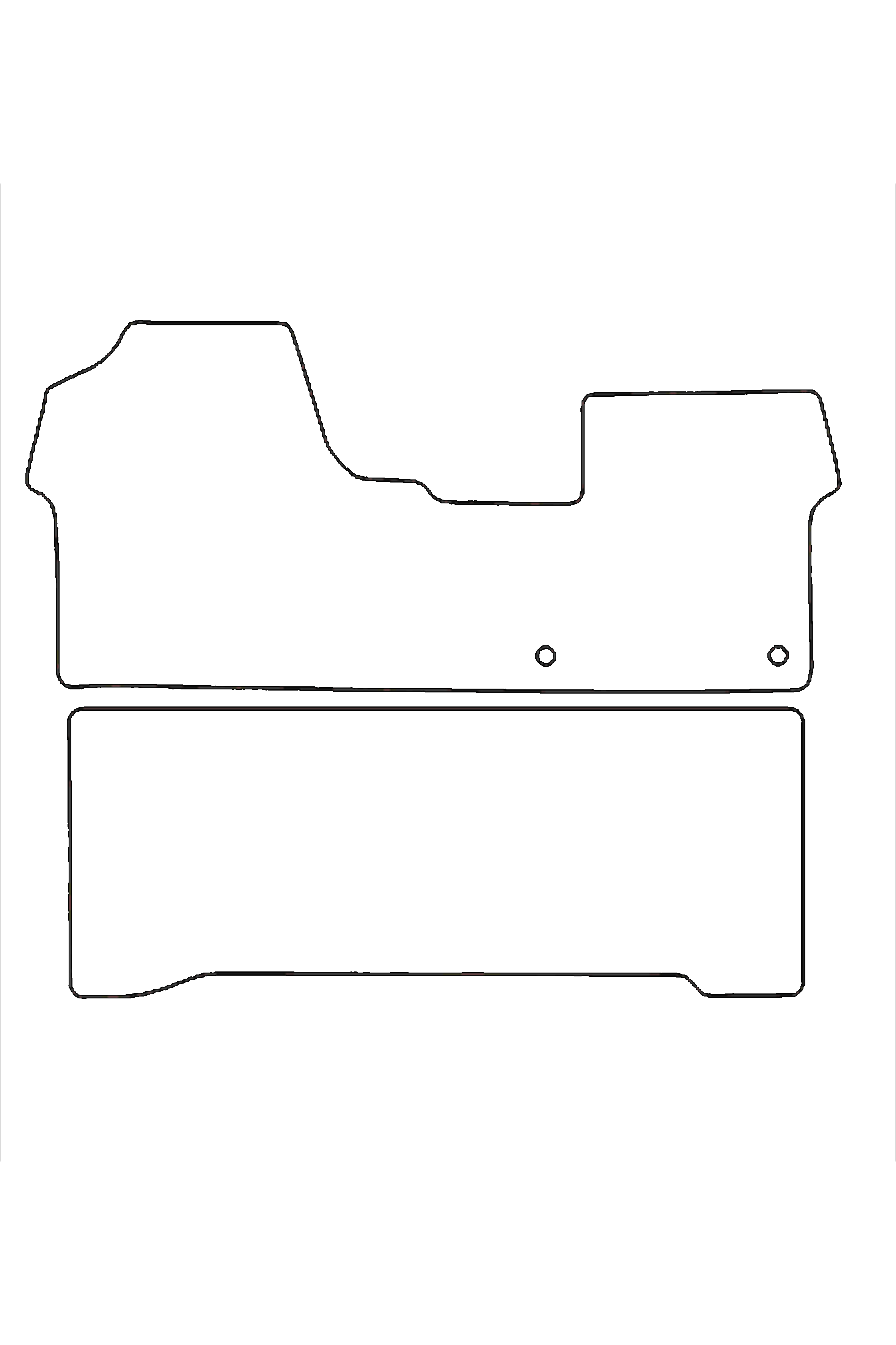 Fits Peugeot Expert 2016+ Front & Rear Crew Cab Rubber Mats