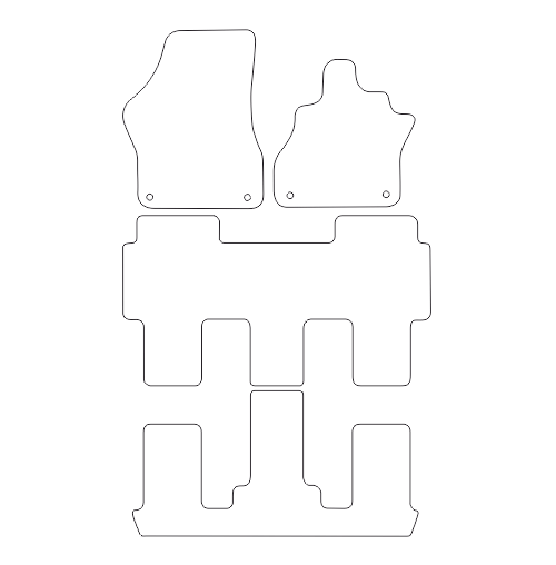Fits VW ID.Buzz 2022+ 6-Seater Front & Rear Rubber Mats