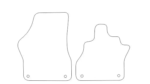 Fits VW ID.Buzz 2022+ 6-Seater Front & Rear Rubber Mats