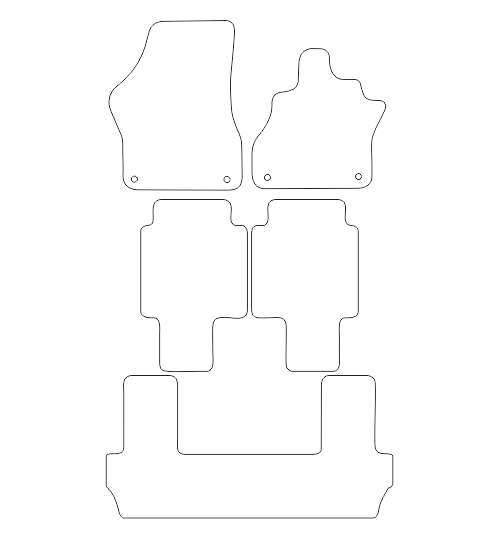 Fits VW ID.Buzz 2022+ 6-Seater Front & Rear Rubber Mats