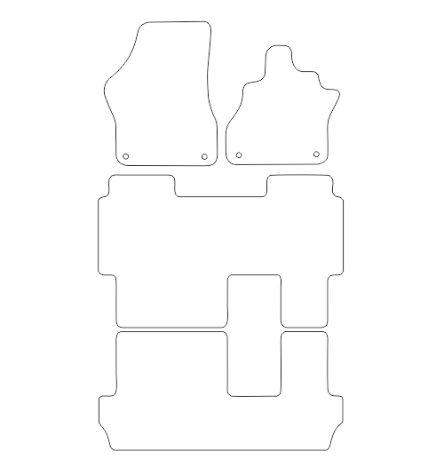 Fits VW ID.Buzz 2022+ 7-Seater Front & Rear Rubber Mats