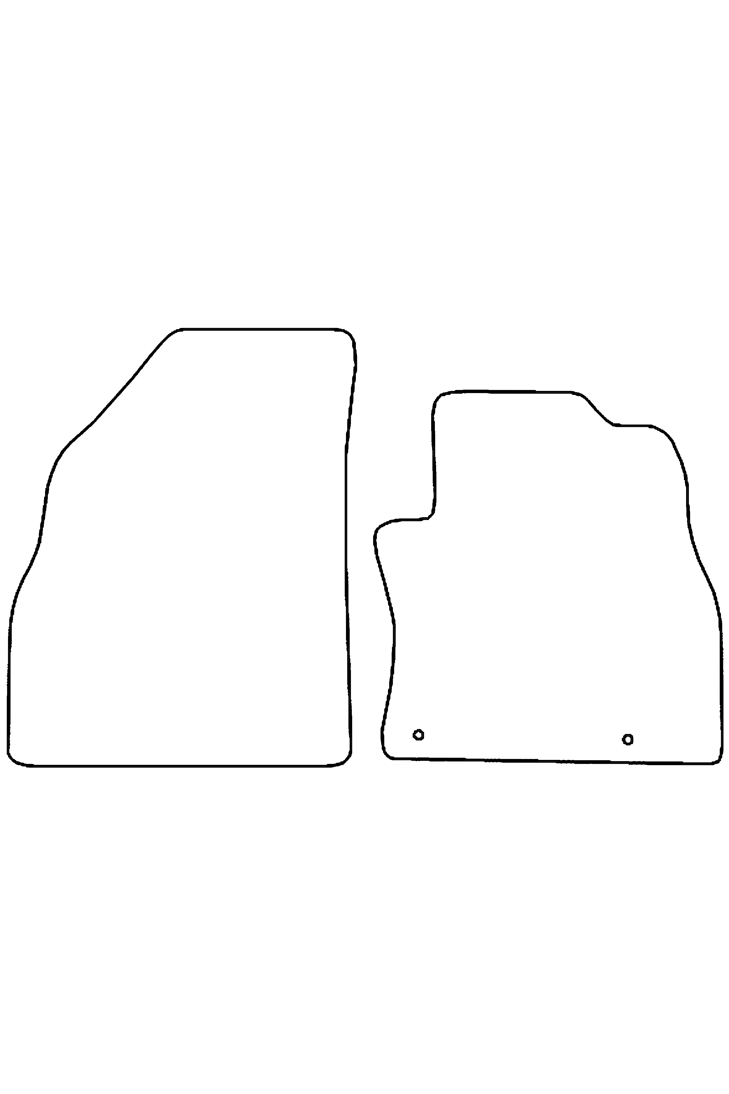 Fits Fiat Fiorino 2008+ Front Rubber Mats