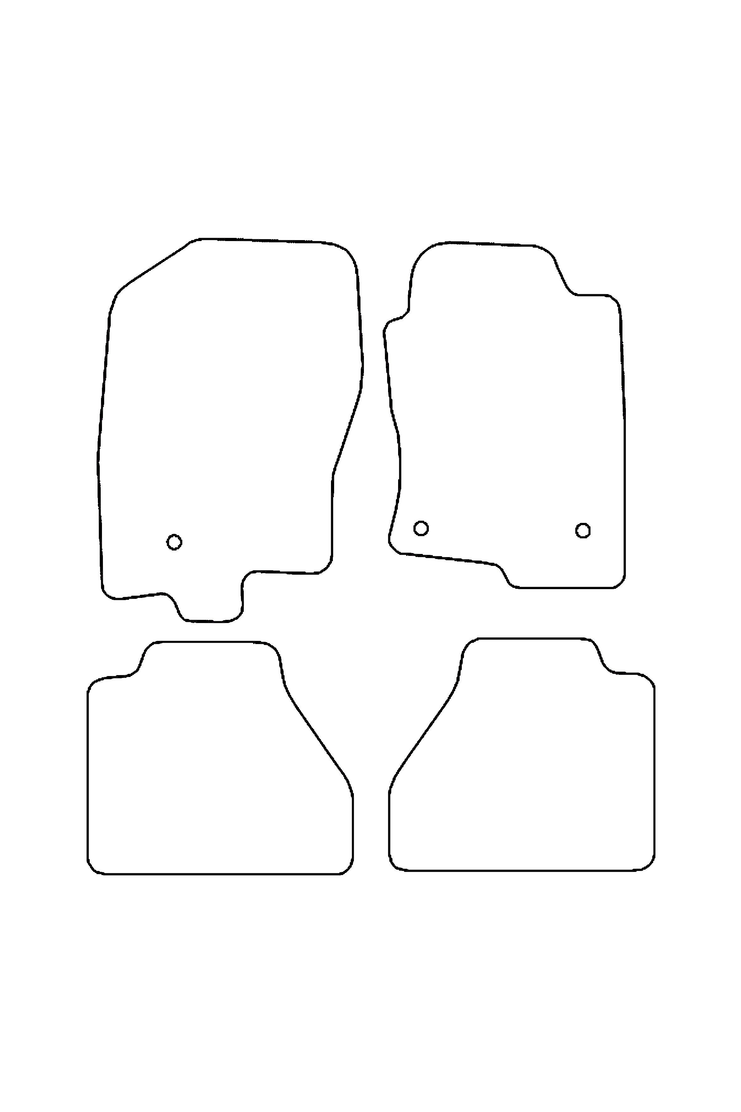 Fits Nissan Navara 2010-2016 Front & Rear Rubber Mats