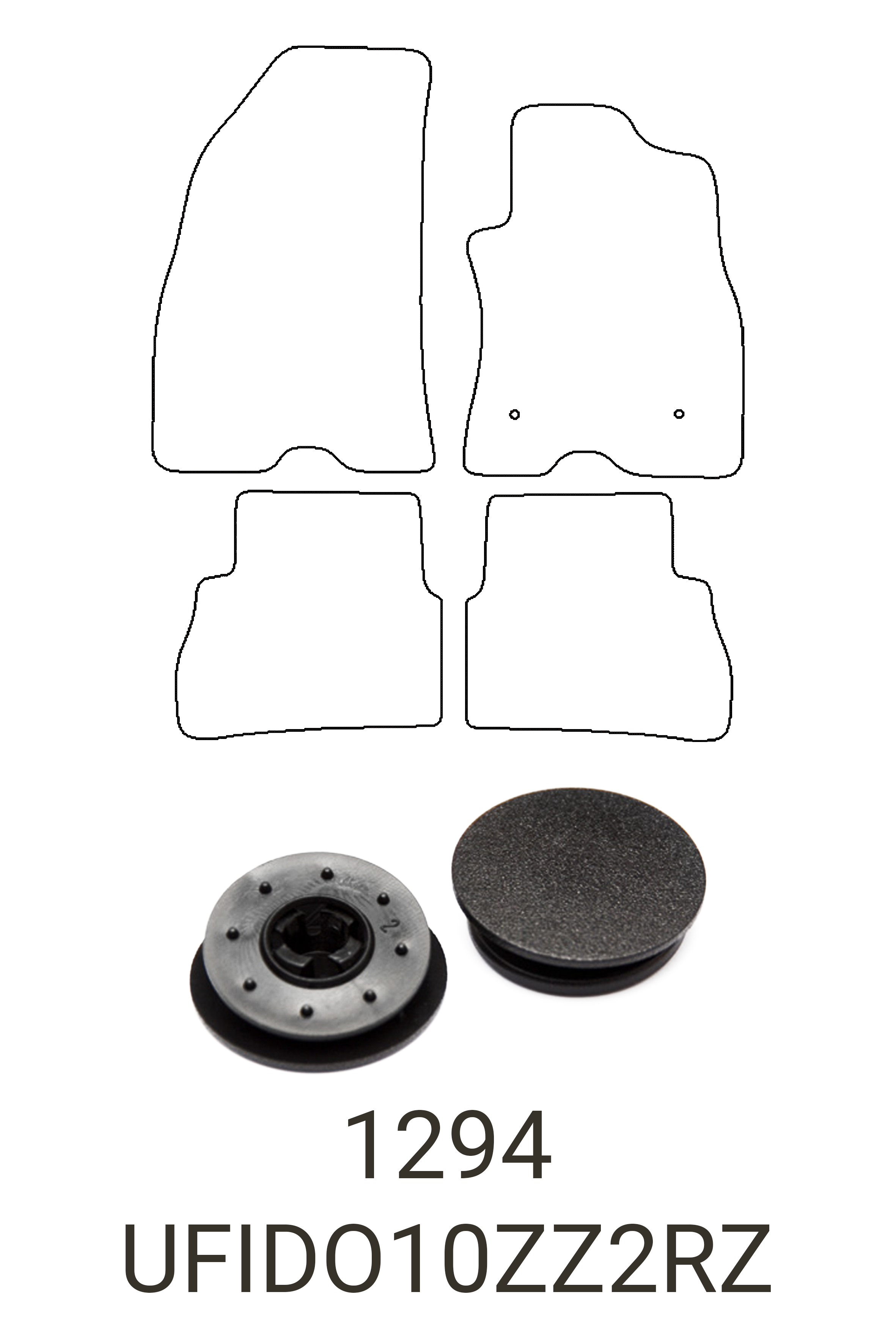 Fits Fiat Doblo 2010-2022 Rubber Mats