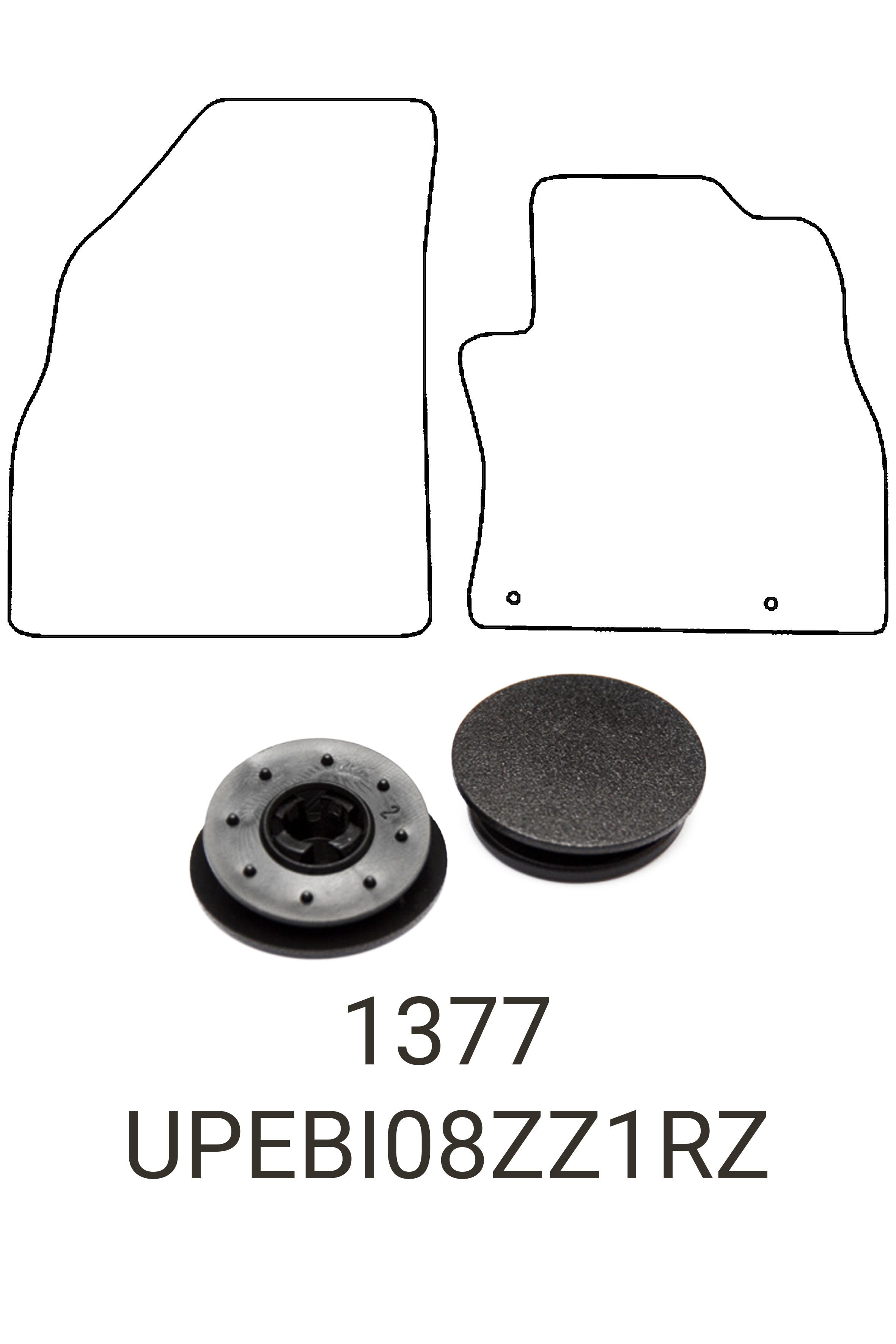 Fits Peugeot Bipper 2008+ Front Rubber Mats