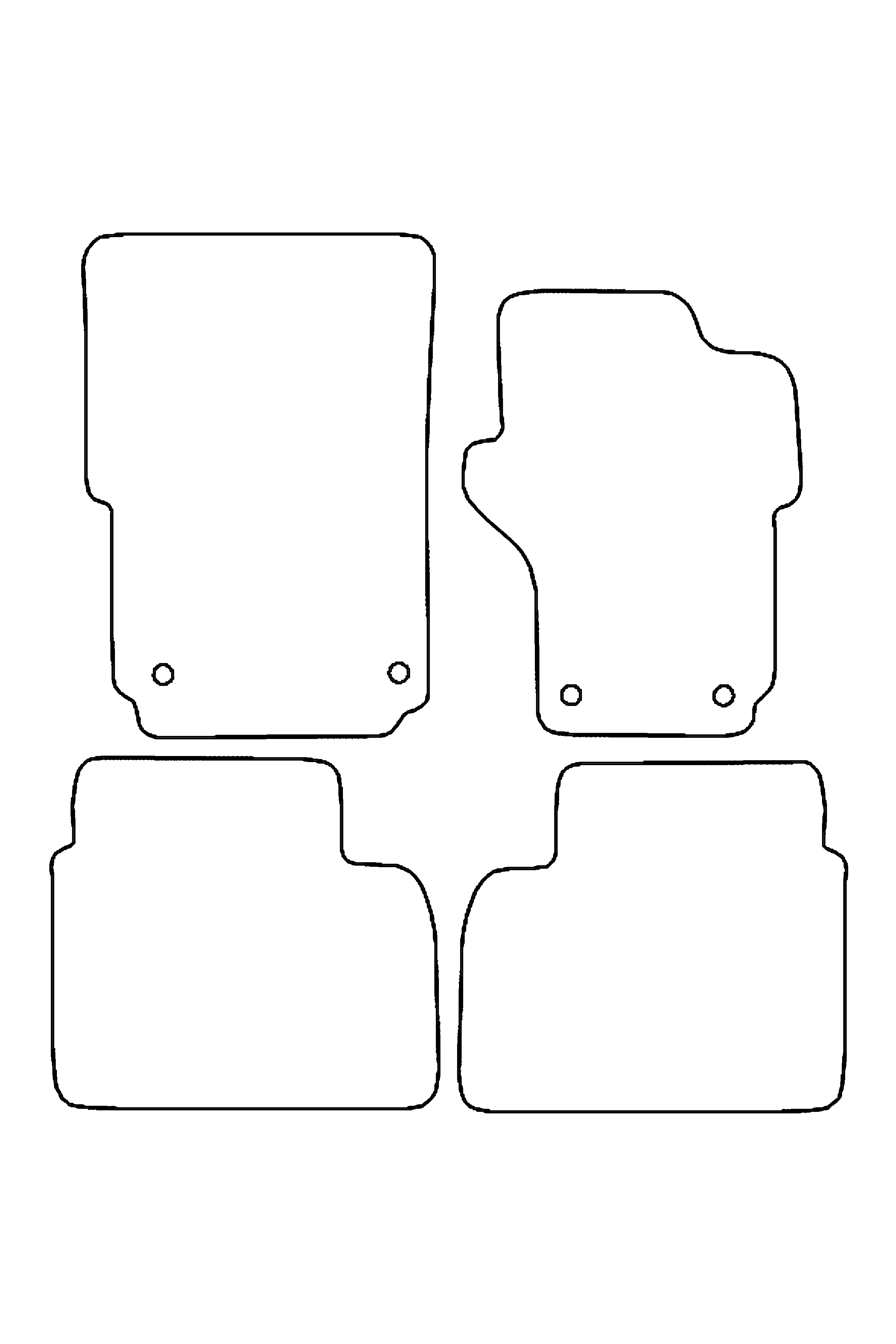 Fits VW Volkswagen Amarok 2011-2022 Front & Rear Rubber Mats