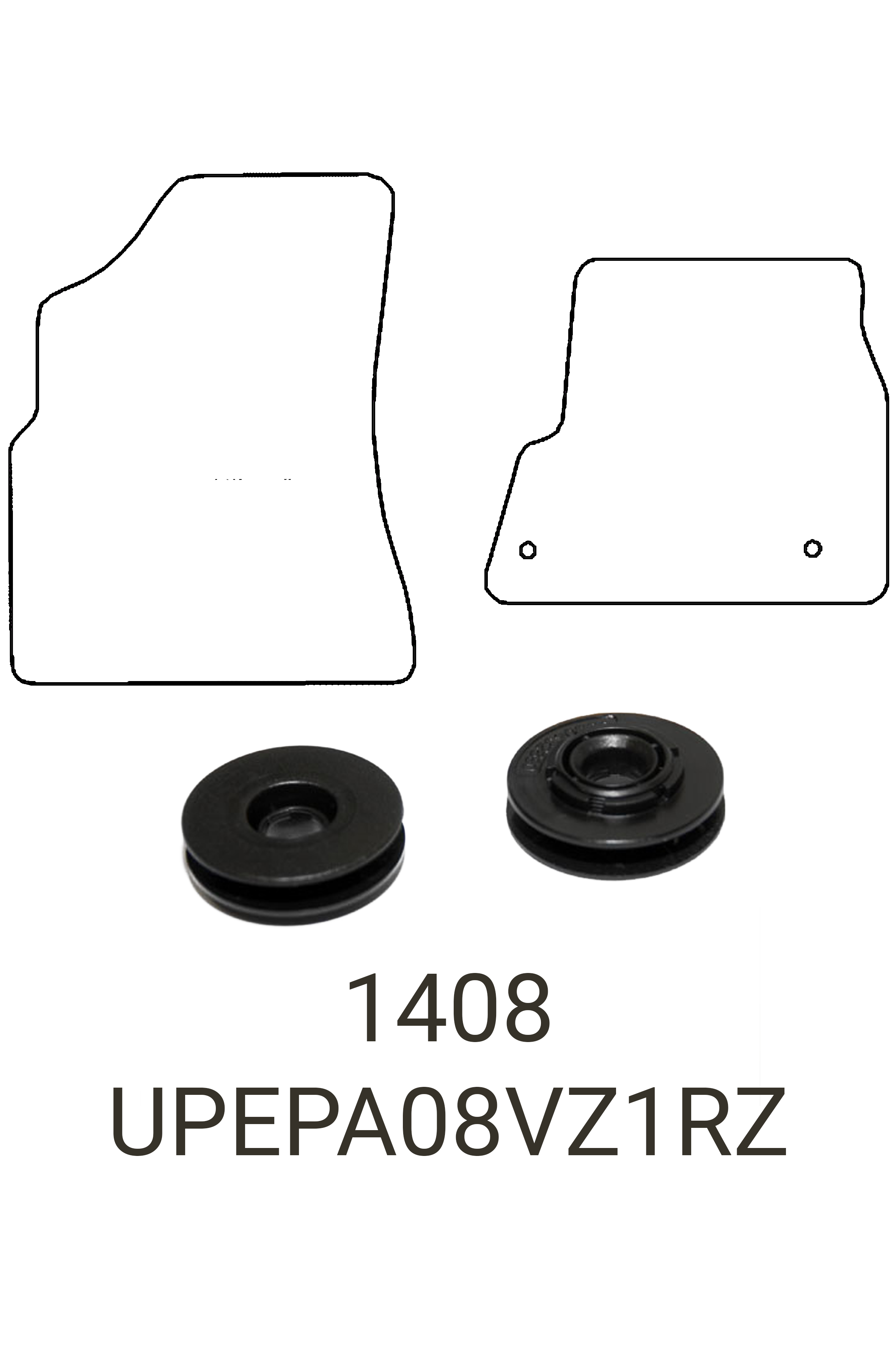 Fits Peugeot Partner 2008-2018 Rubber Mats