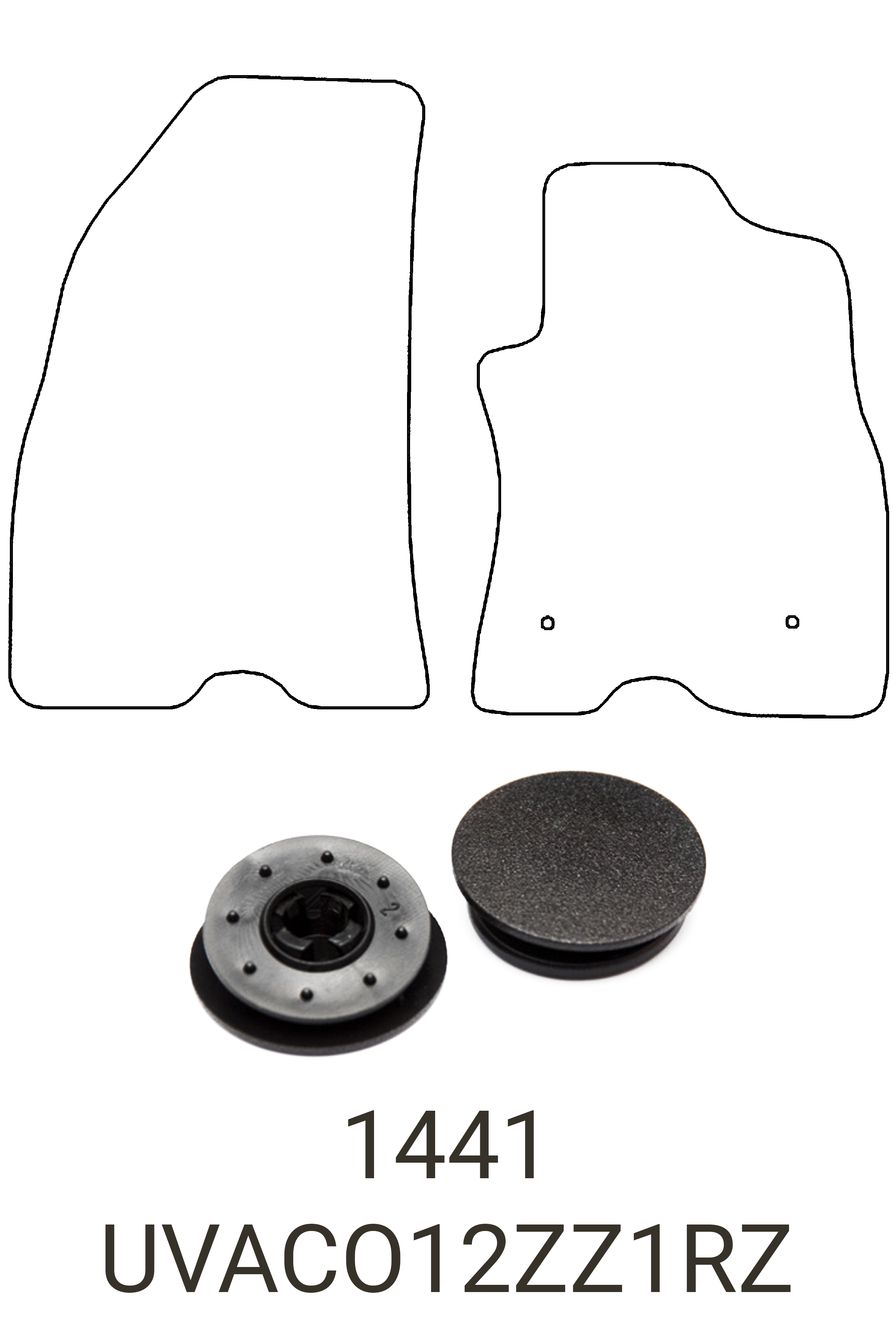 Fits Vauxhall Combo 2012-2018 Rubber Mats