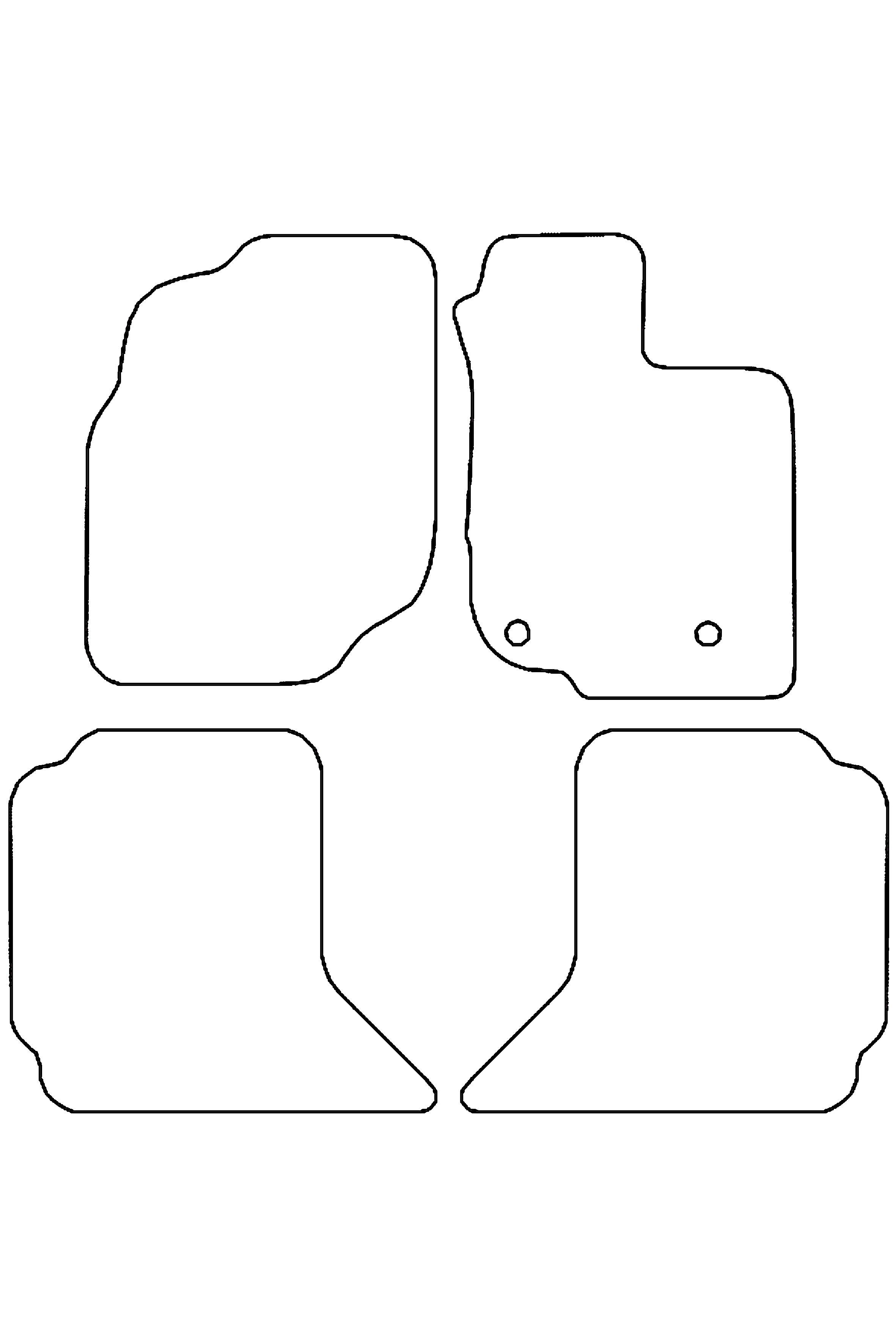 Fits Toyota Hilux 2012-2016 Front & Rear Rubber Mats