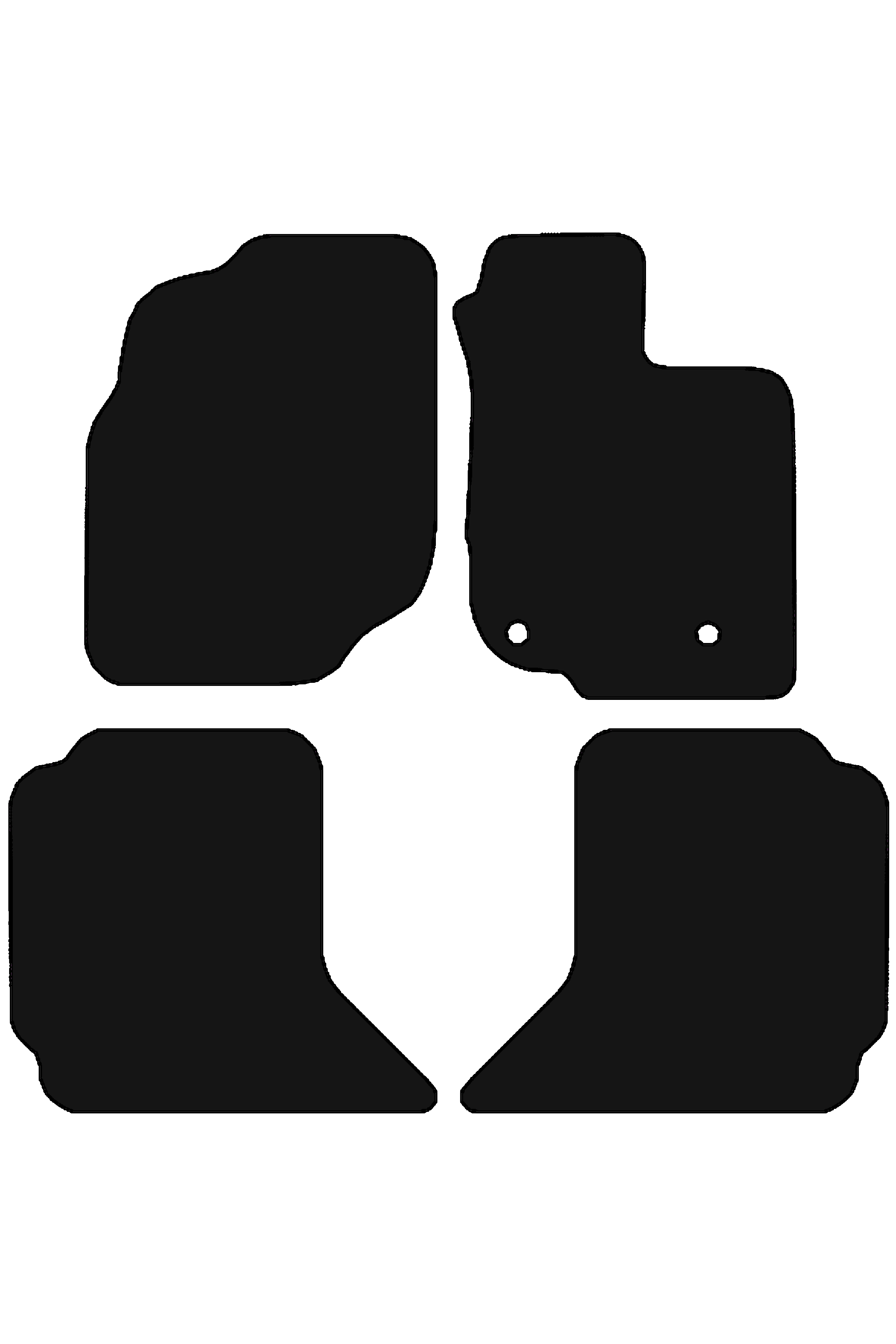 Fits Toyota Hilux 2012-2016 Front & Rear Rubber Mats