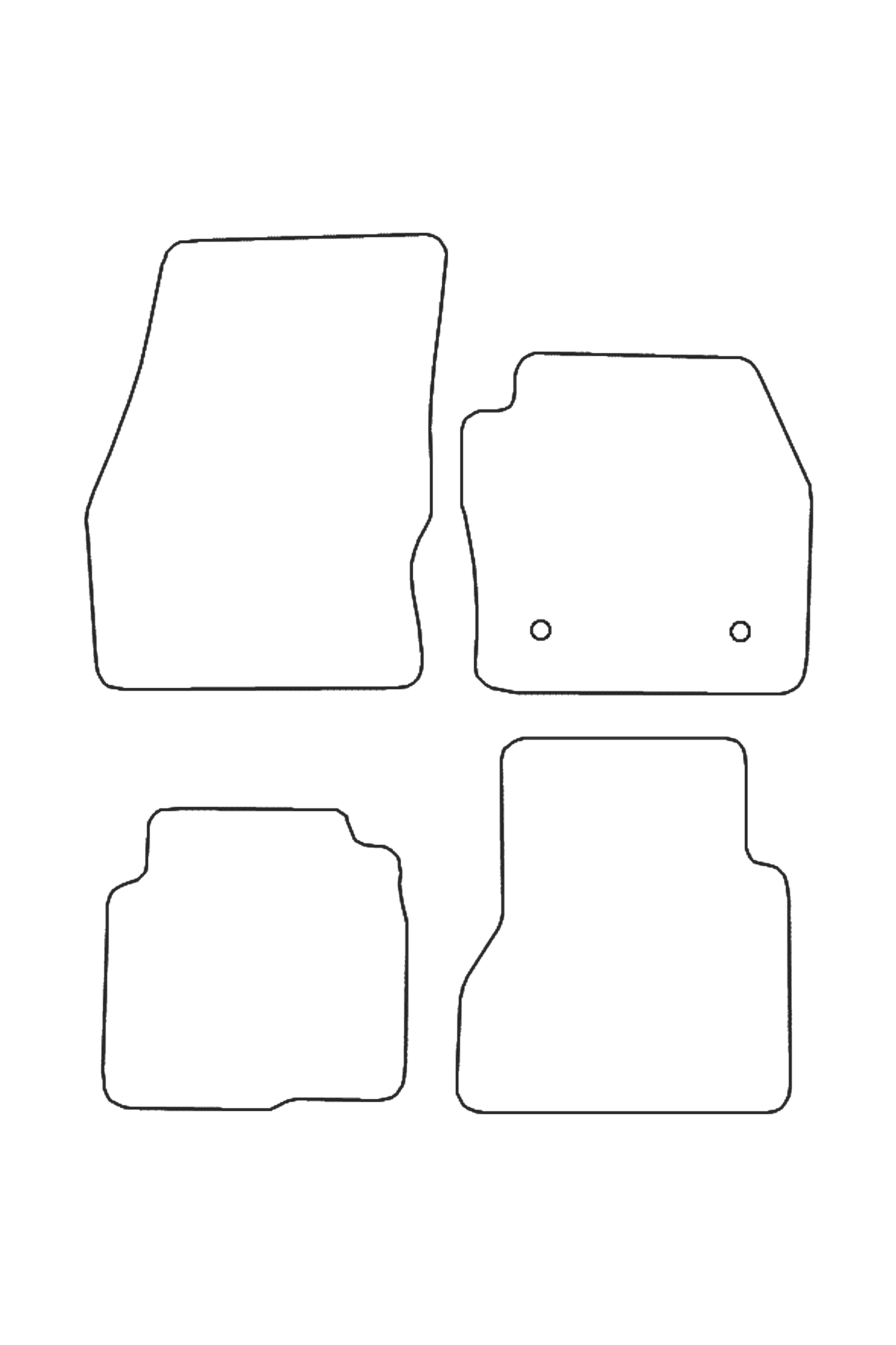 Fits Ford Transit Connect DCIV LWB 2014-2024 Rubber Mats