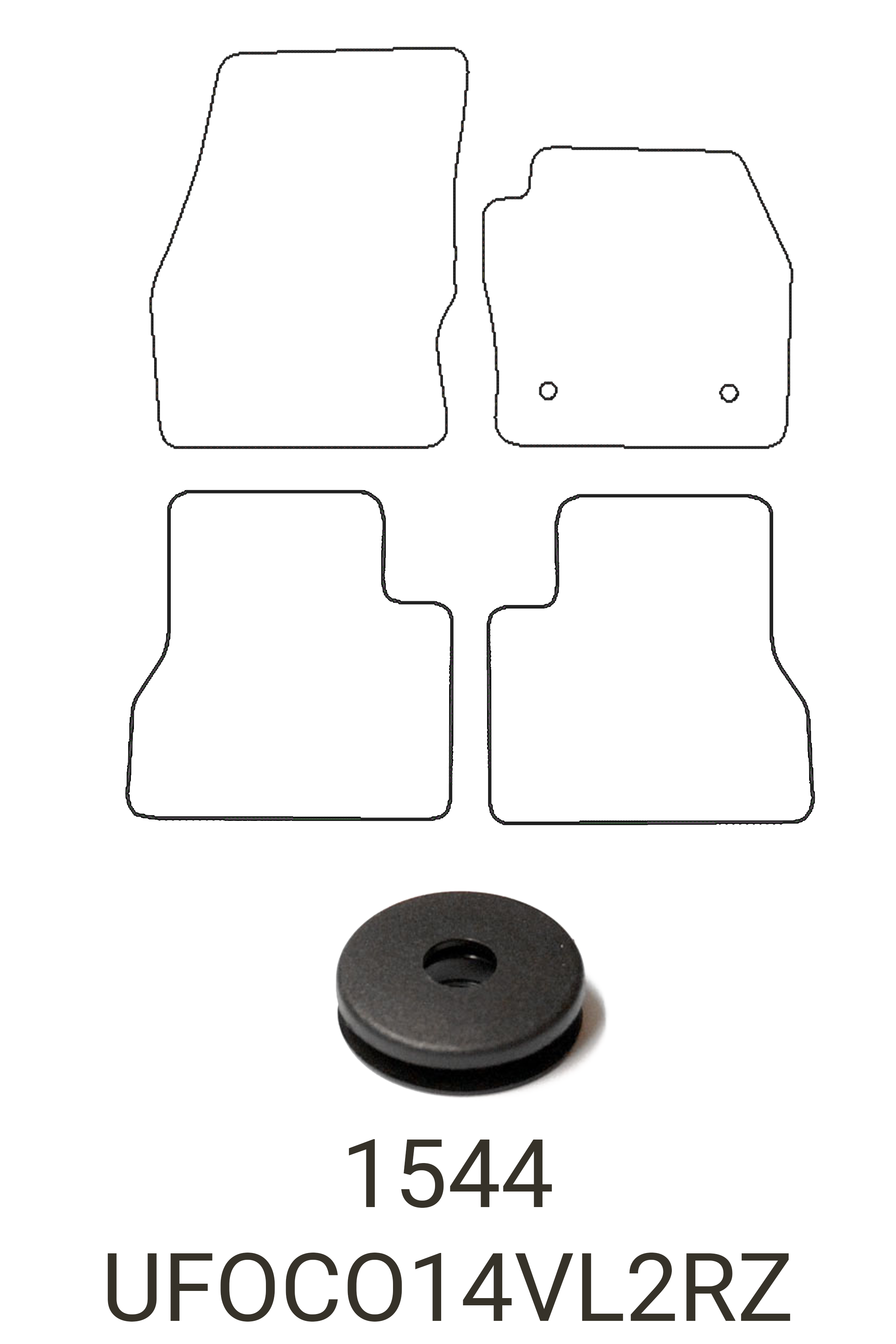 Fits Ford Transit Connect DCIV LWB 2014-2024 Rubber Mats