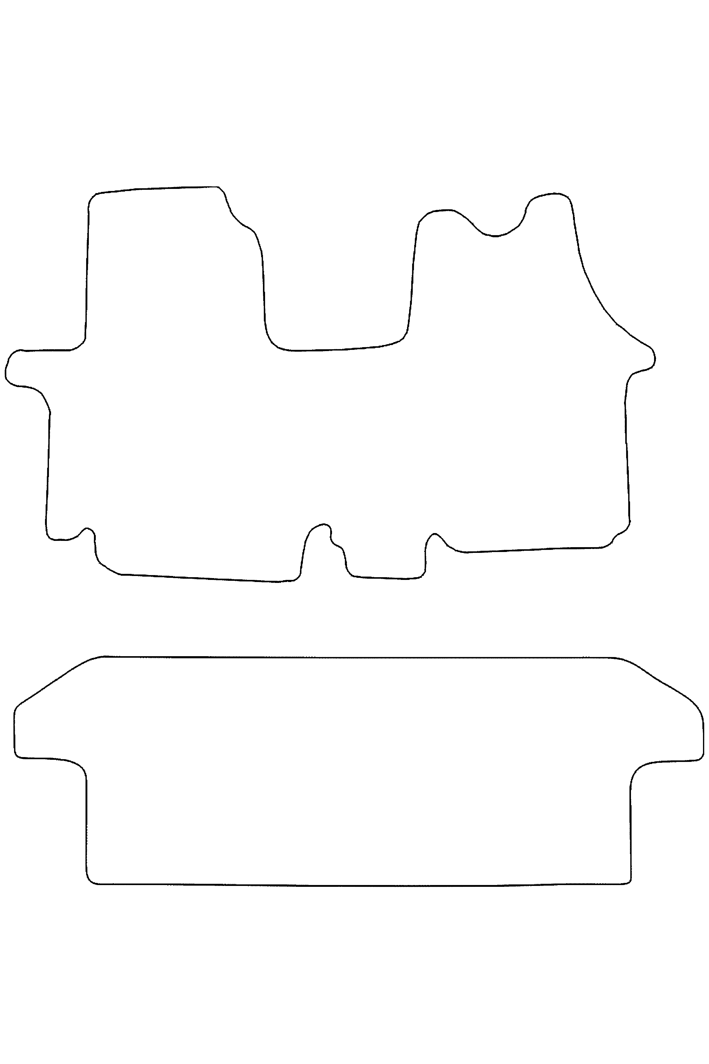 Fits Vauxhall Vivaro Crew Cab 2001-2014 Rubber Mats