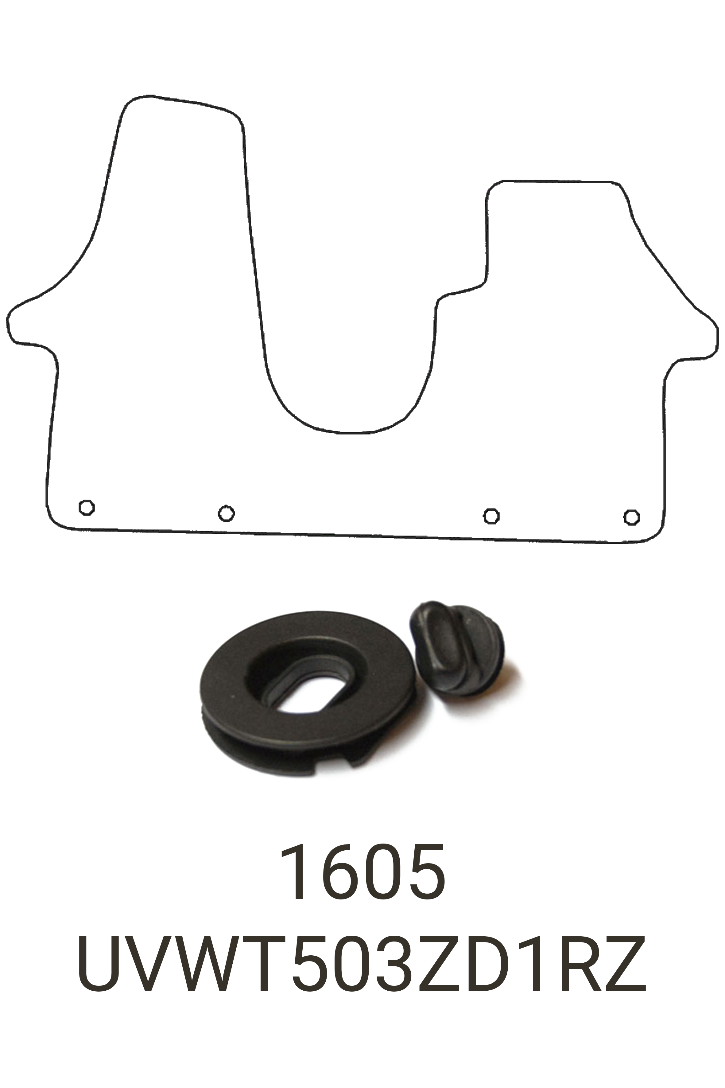 Fits VW Volkswagen T5 2003-2015 Front Rubber Mats