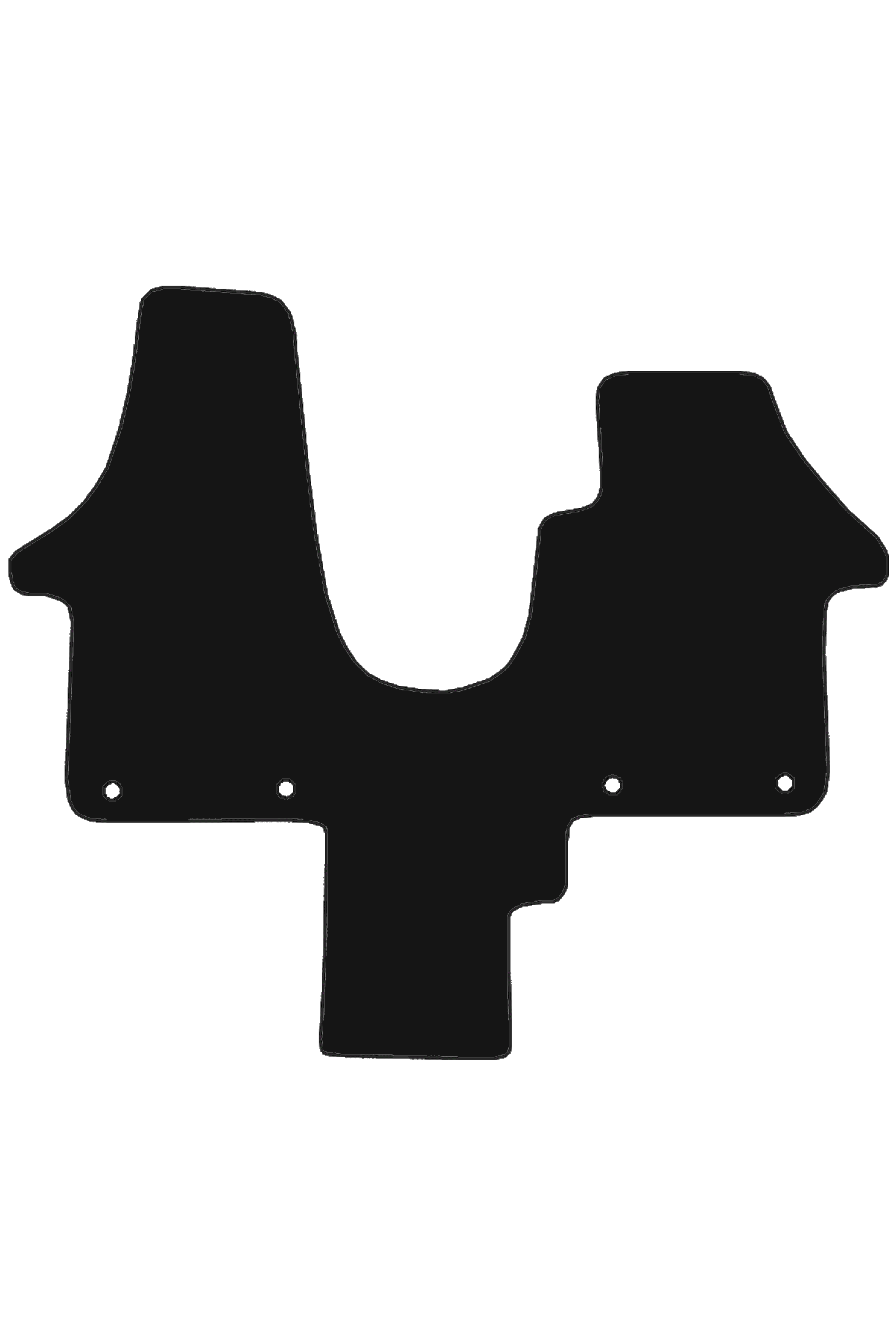 Fits VW Volkswagen T5 2003-2015 Front Rubber Mats