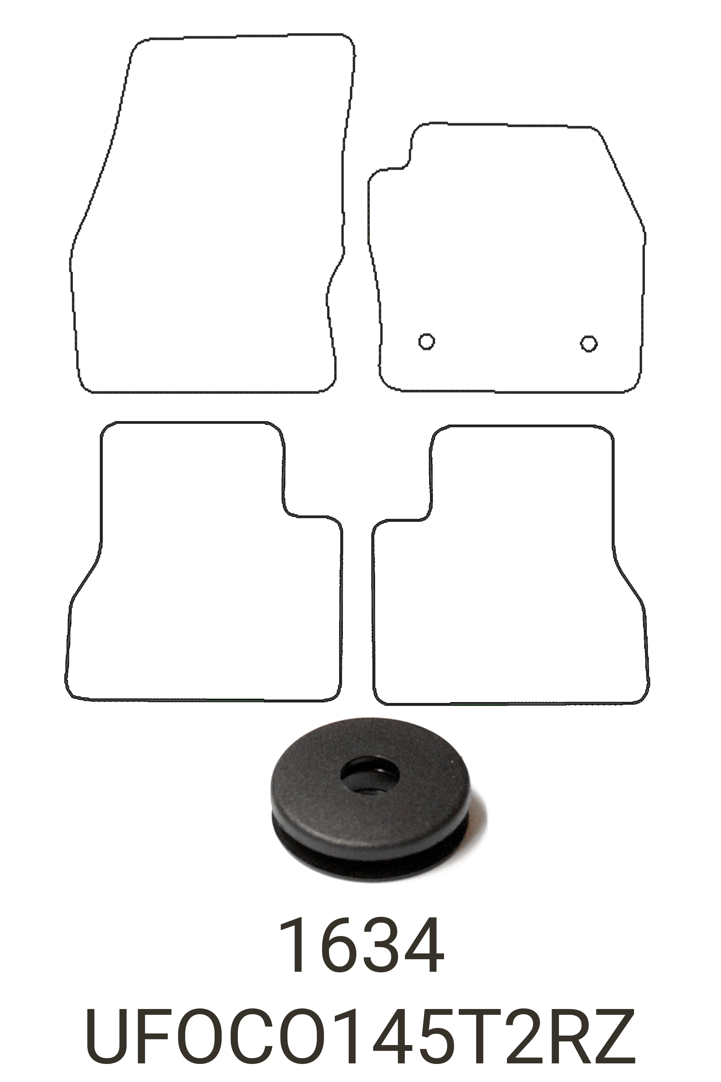 Fits Ford Tourneo Connect SWB 2014-2024 Rubber Mats