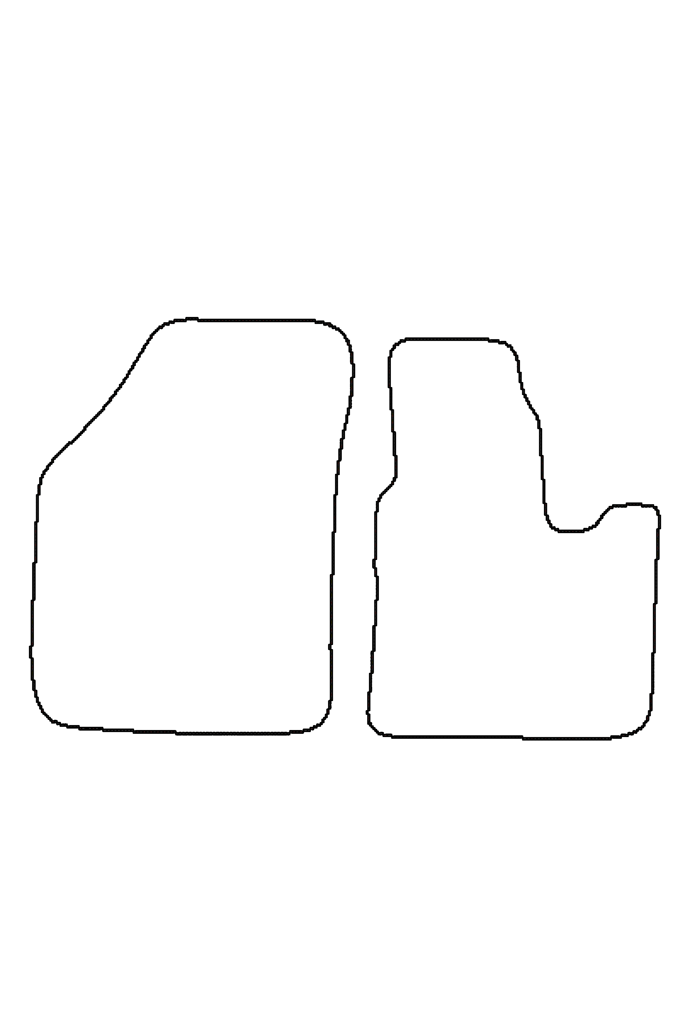 Fits VW Volkswagen Caddy 2004-2021 Front Pair Rubber Mats