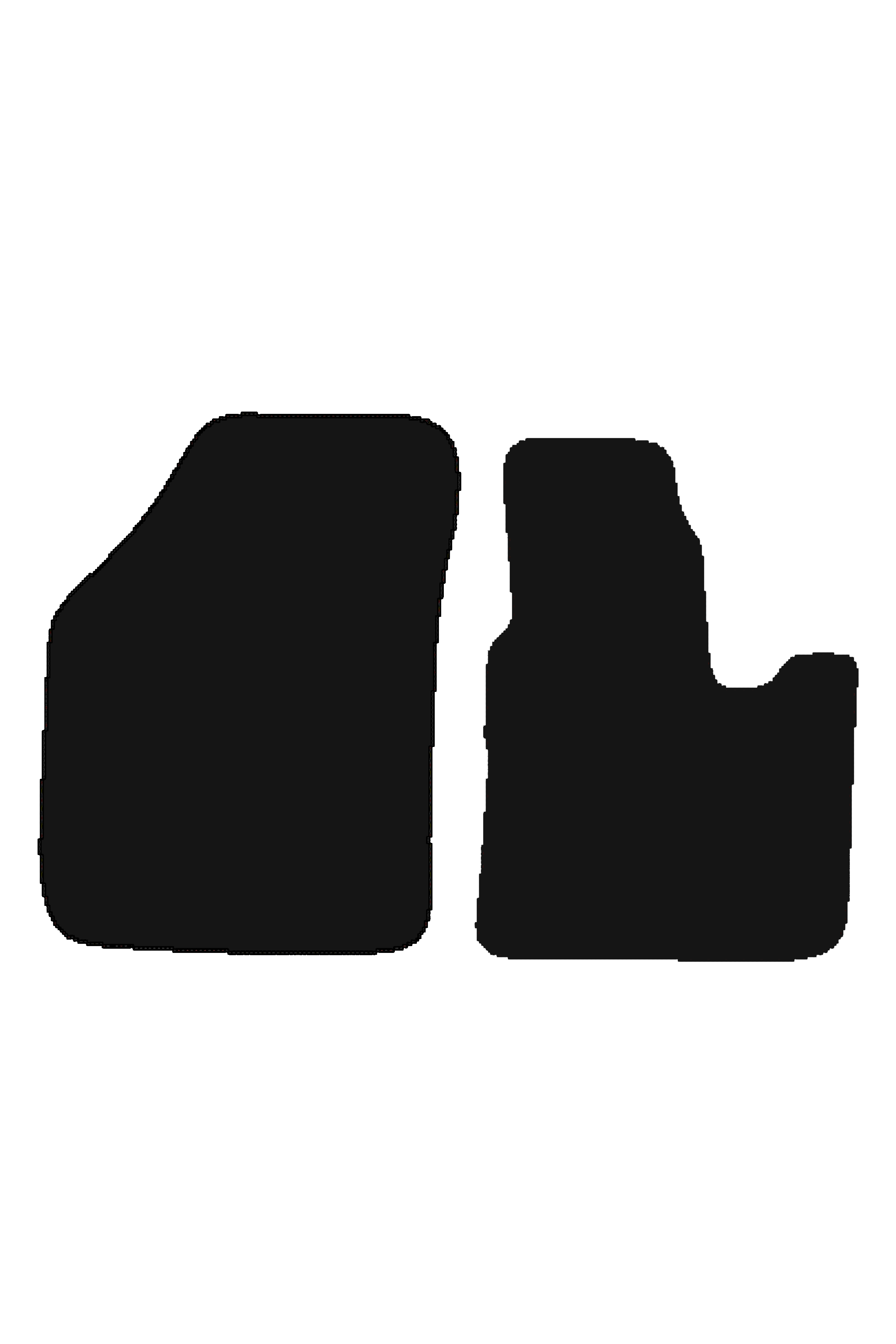 Fits VW Volkswagen Caddy 2004-2021 Front Pair Rubber Mats