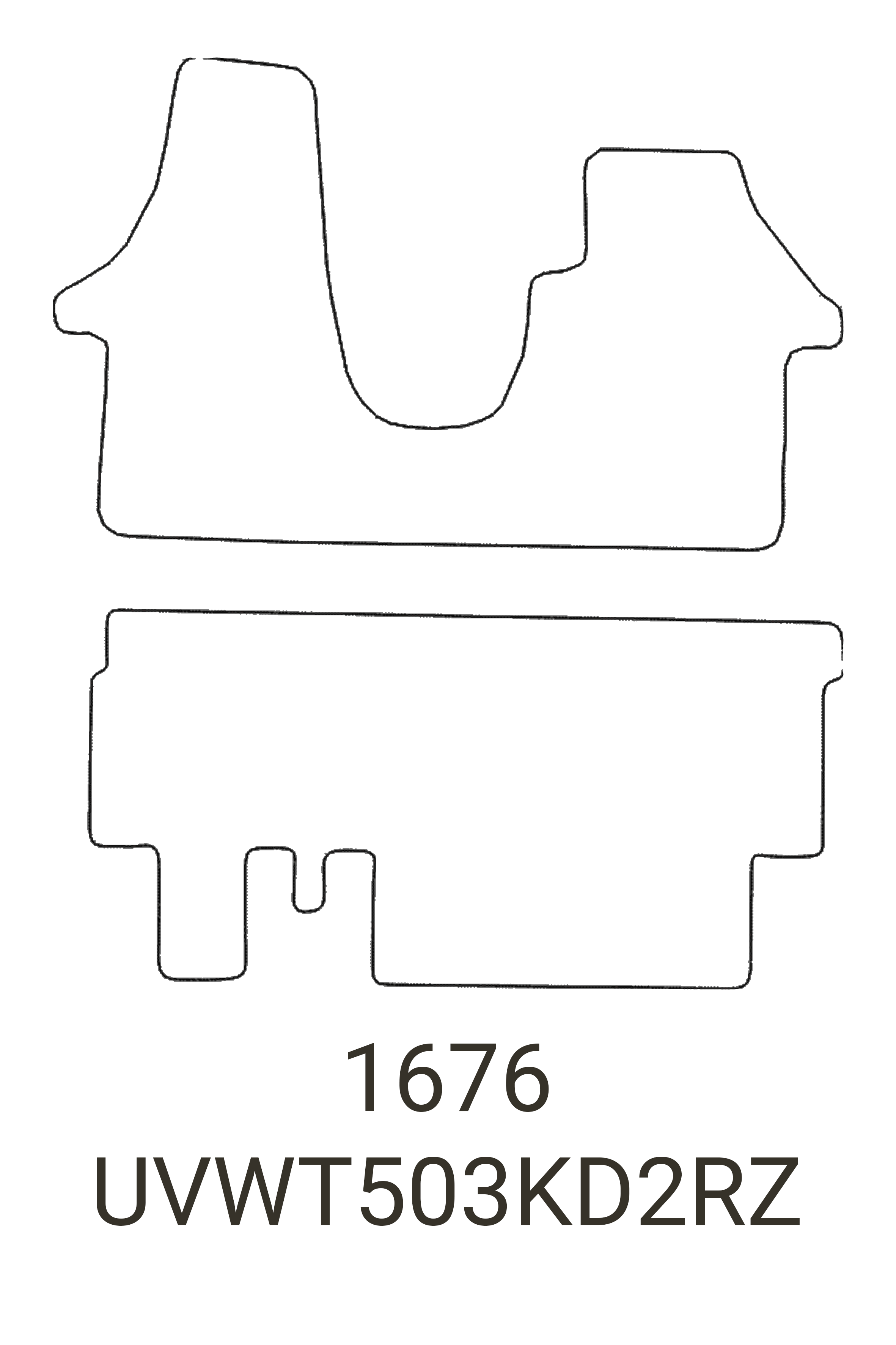 Fits VW Volkswagen Kombi T5 2003-2012 Rubber Mats