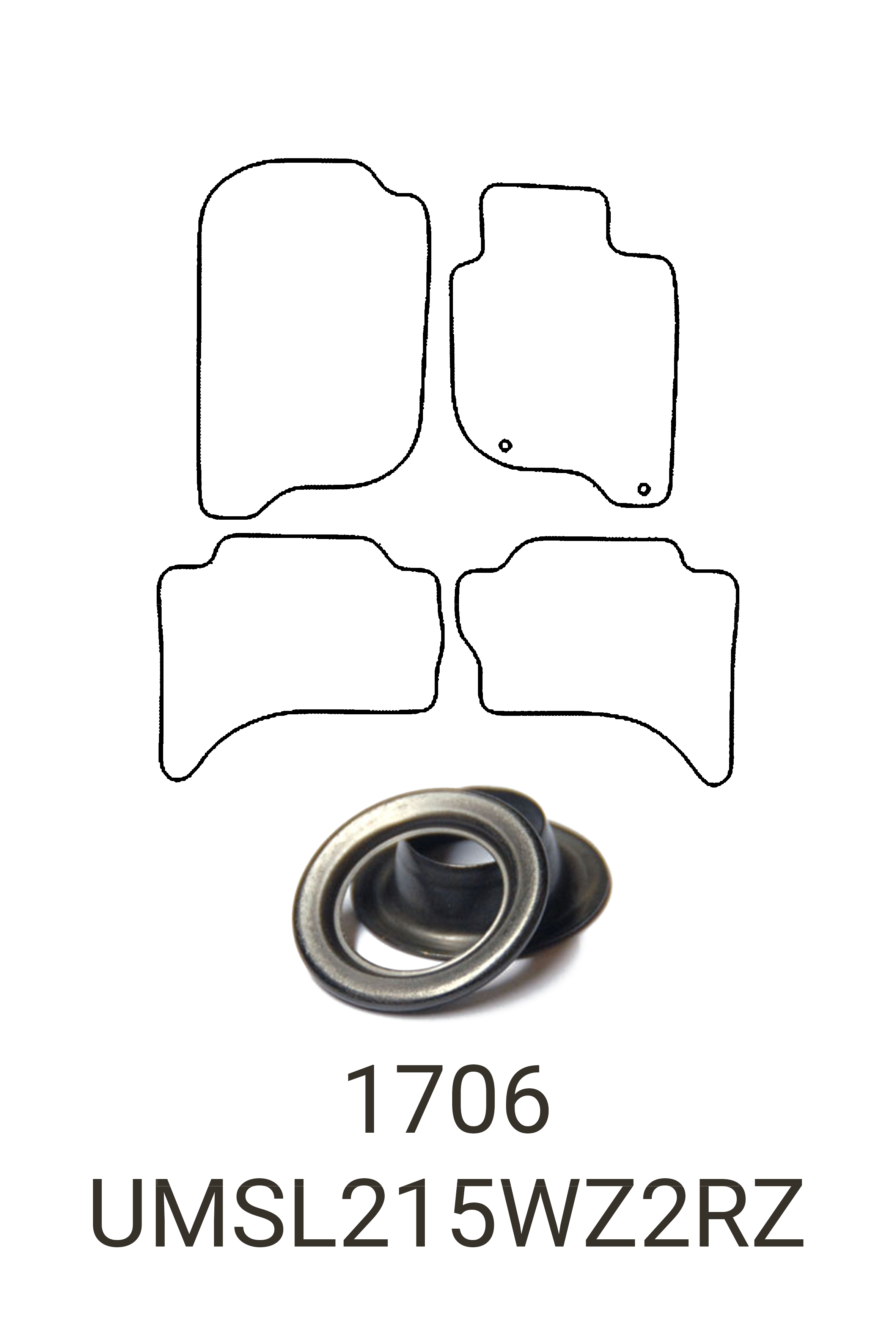 Fits Mitsubishi L200 2015+ Front & Rear Rubber Mats