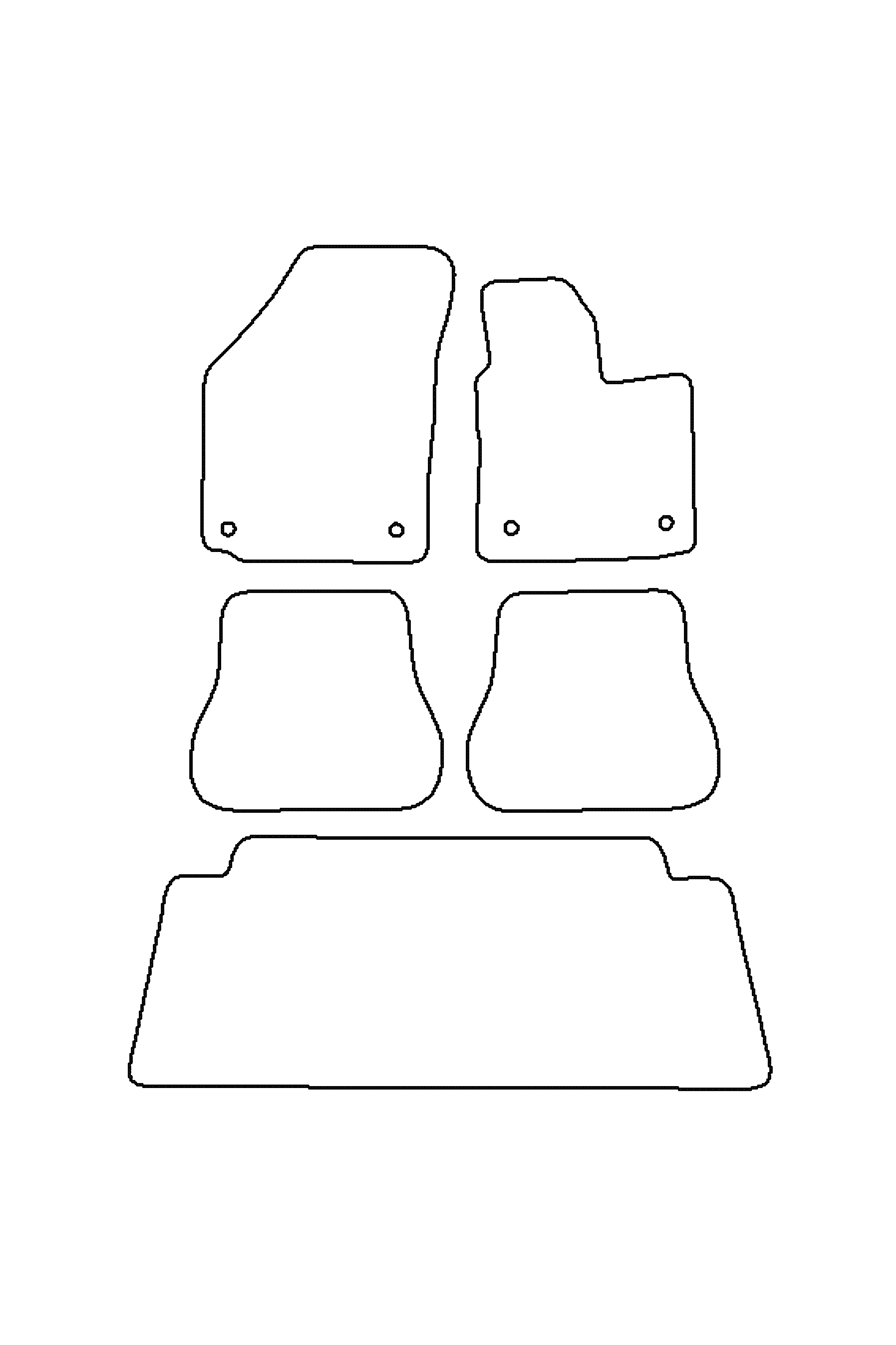 Fits VW Volkswagen Caddy Maxi Life 2004-2021 Rubber Mats