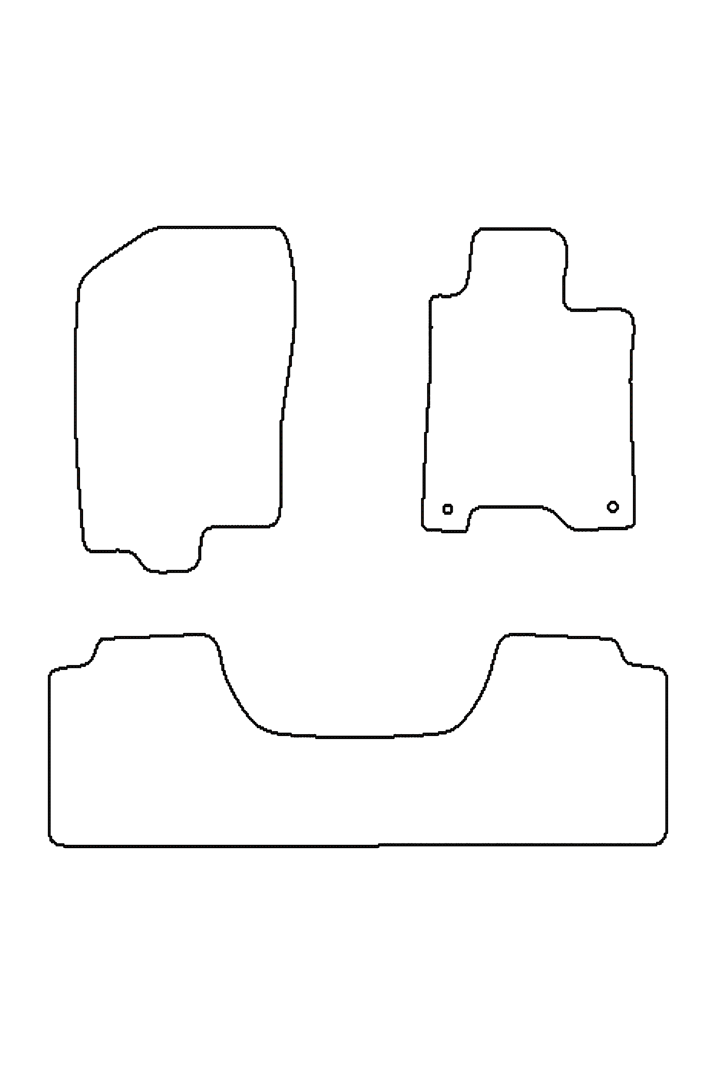 Fits Nissan Navara NP300 2016+ Front & Rear Rubber Mats