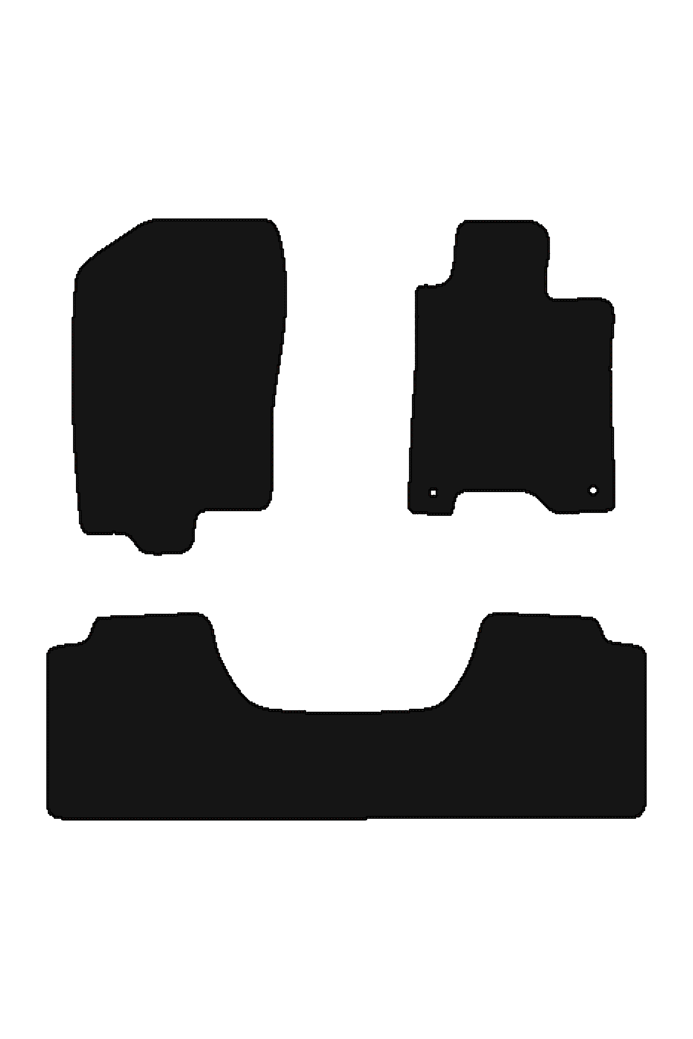 Fits Nissan Navara NP300 2016+ Front & Rear Rubber Mats