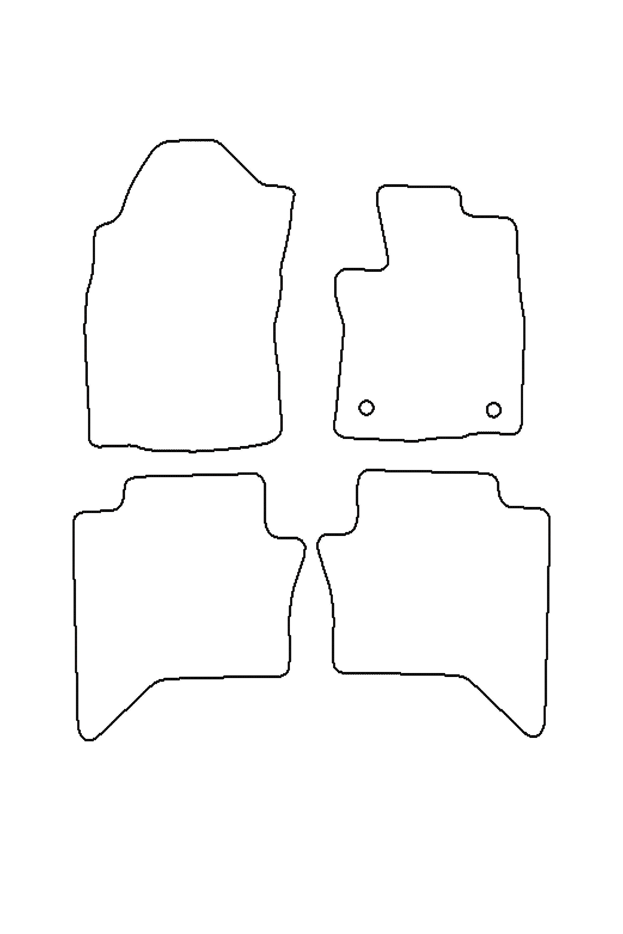 Fits Toyota Hilux 2016+ Rubber Mats