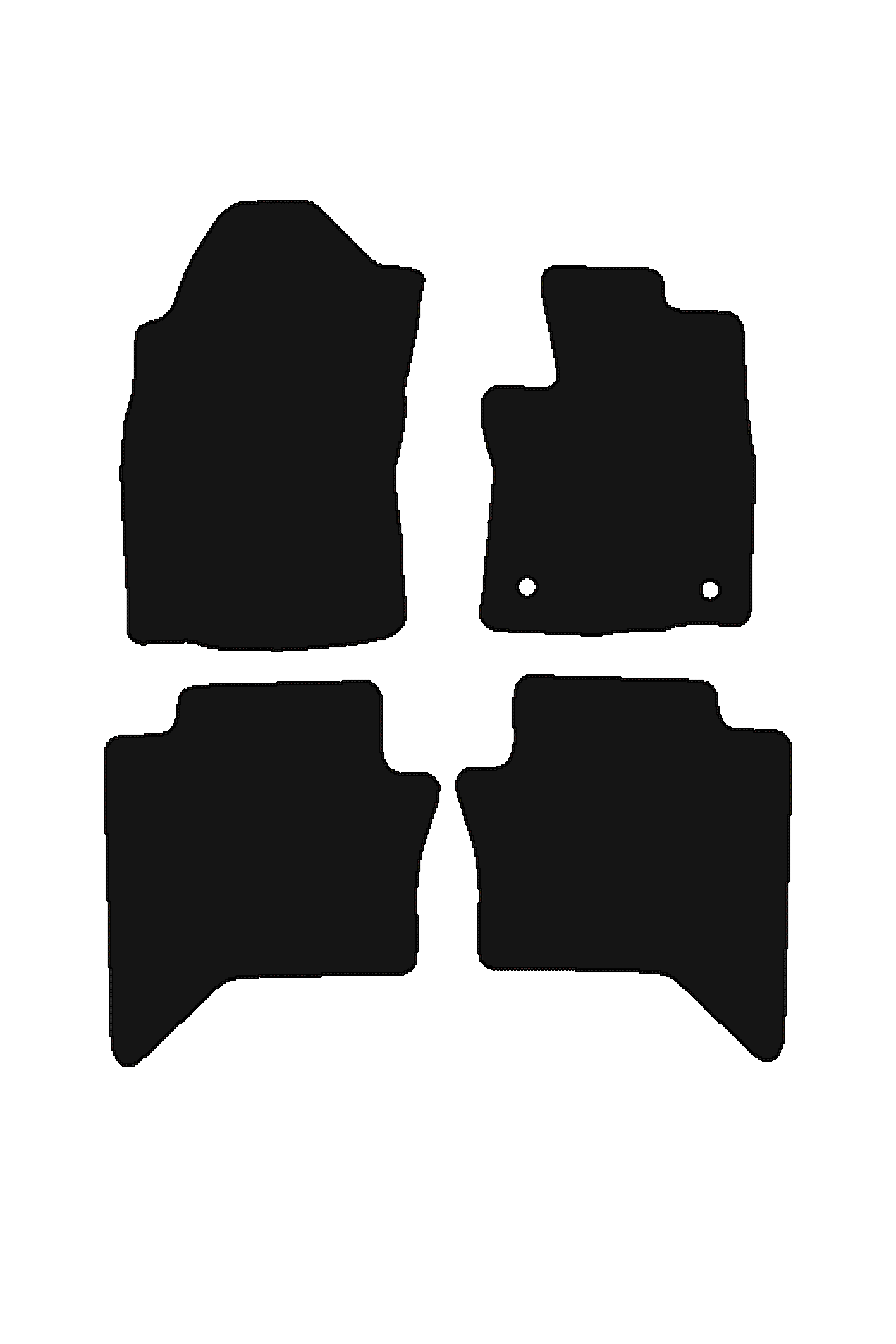 Fits Toyota Hilux 2016+ Rubber Mats