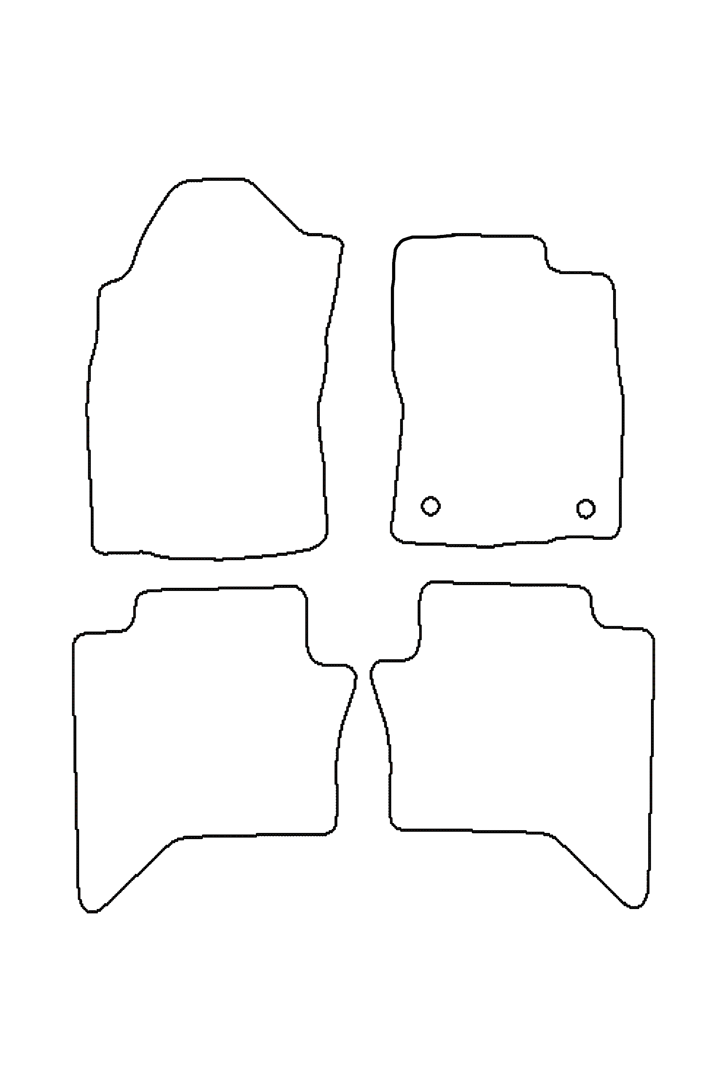 Fits Toyota Hilux 2016+ Rubber Mats