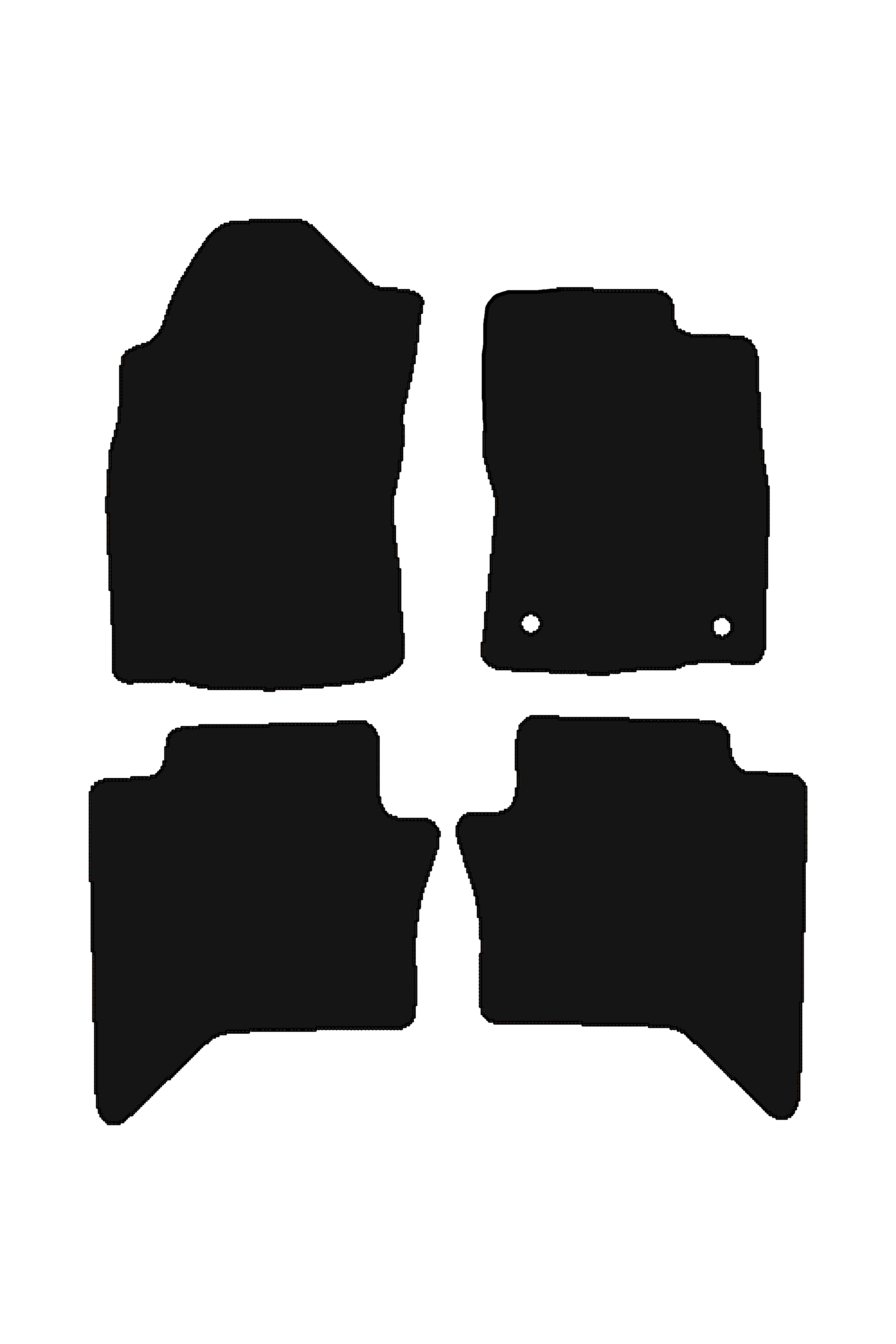 Fits Toyota Hilux 2016+ Rubber Mats