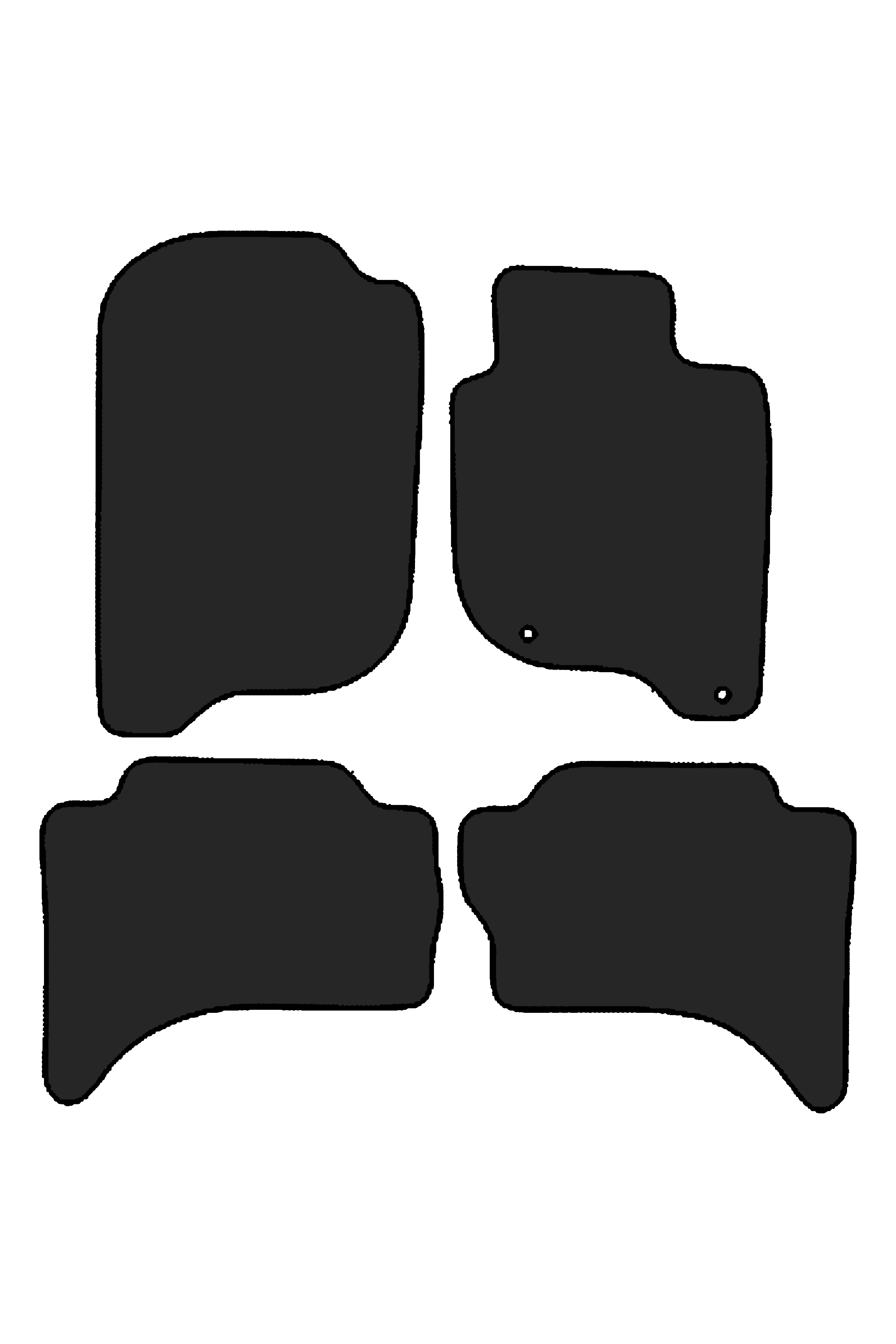 Mitsubishi L200 2015+ Tailored Front & Rear Rubber Mats