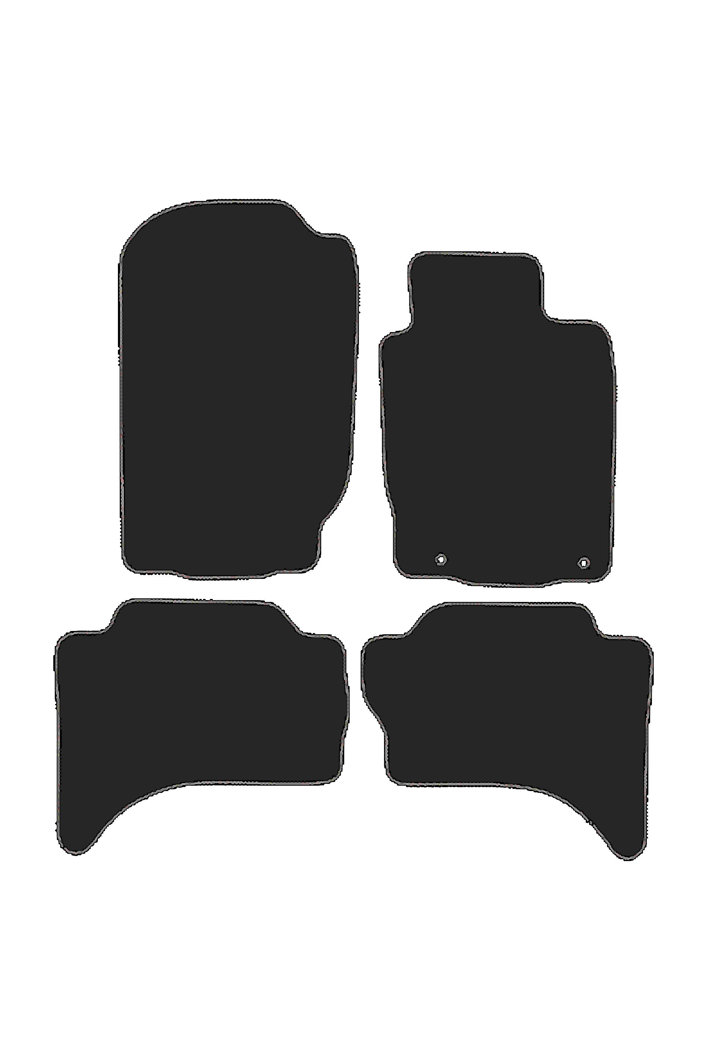 Fits Mitsubishi L200 2015+ Front & Rear Rubber Mats