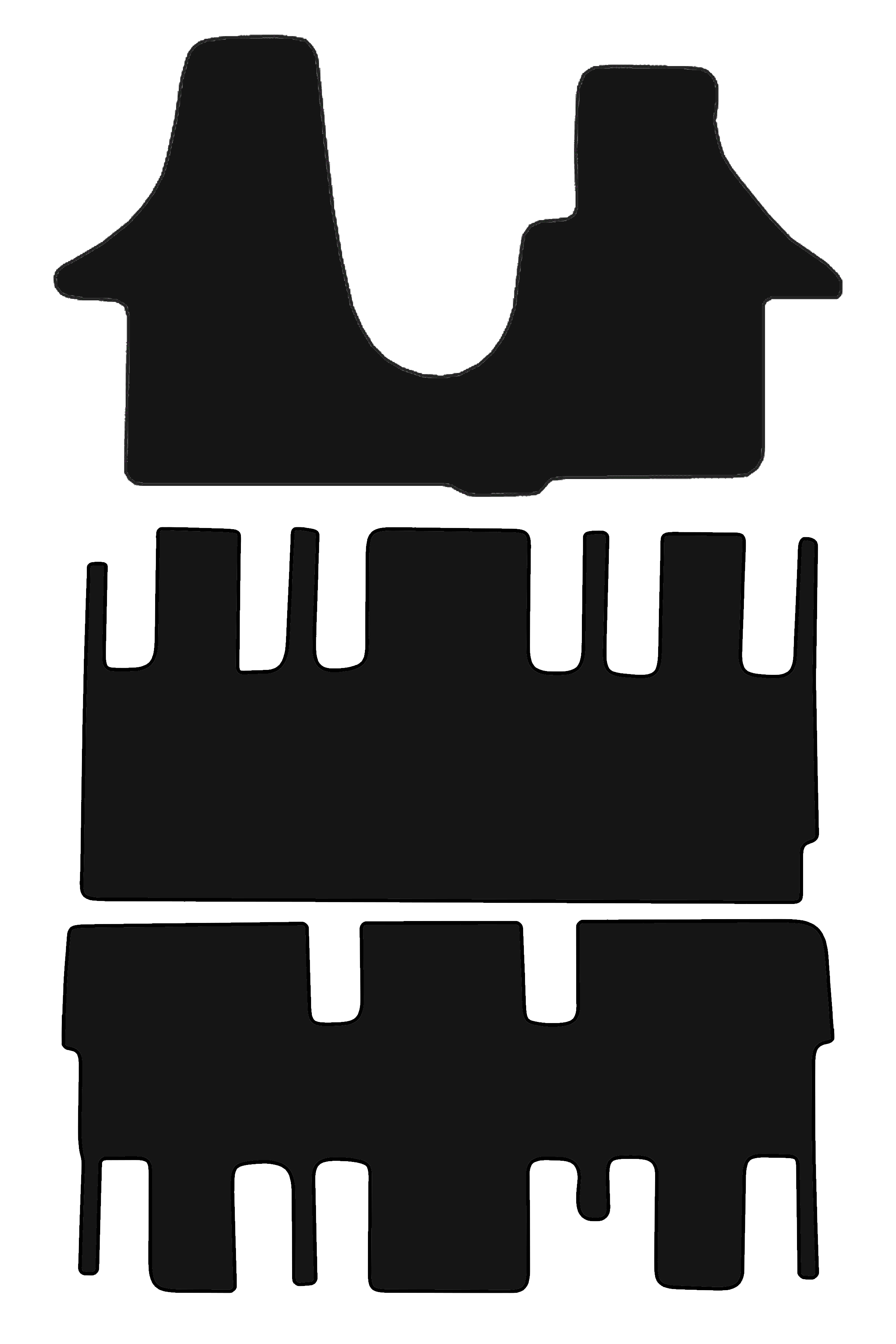 Fits VW Volkswagen Shuttle T6 2015-2025 Rubber Mats