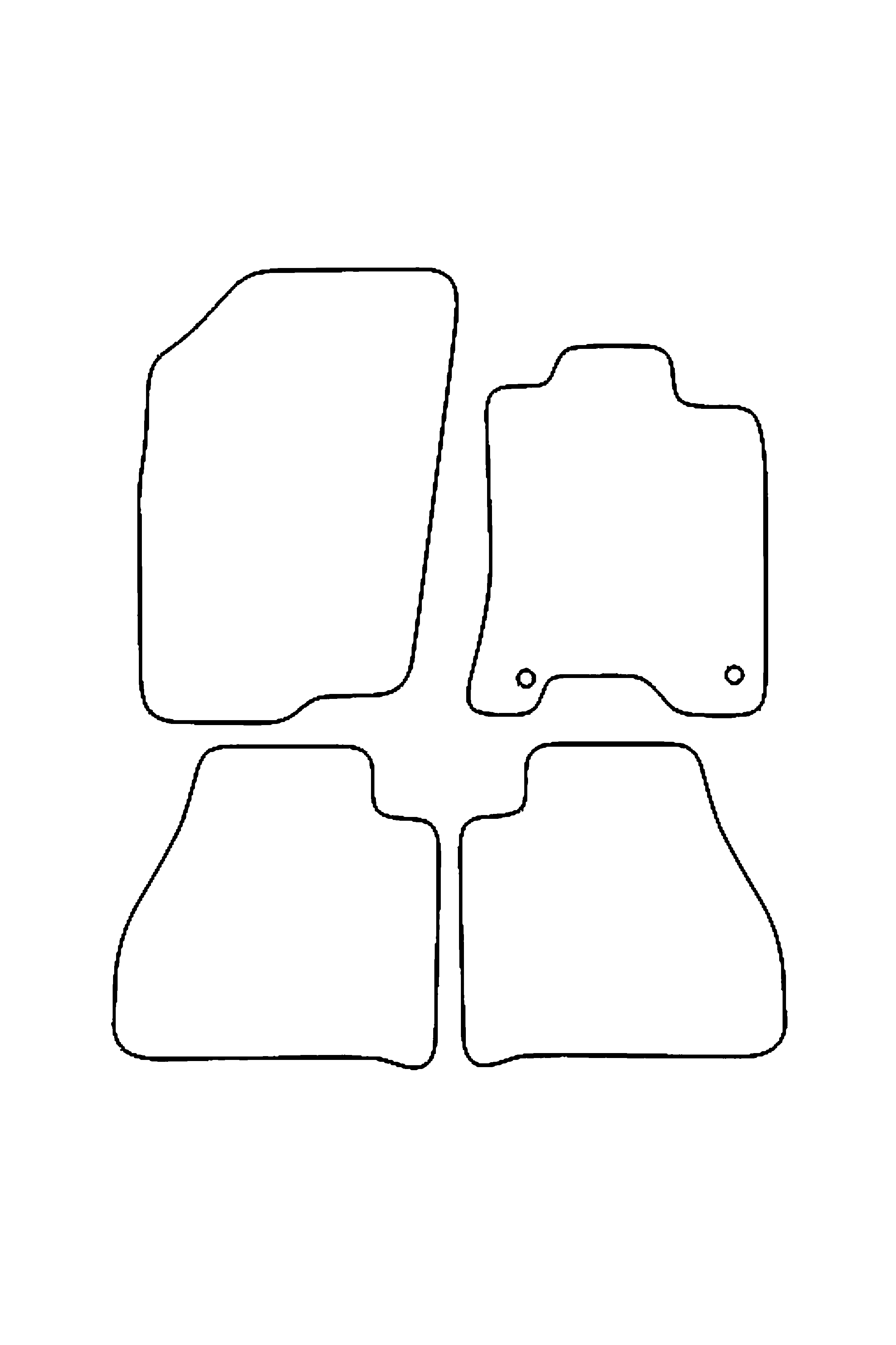 Fits Mercedes-Benz X-Class 2017+ Front & Rear Rubber Mats