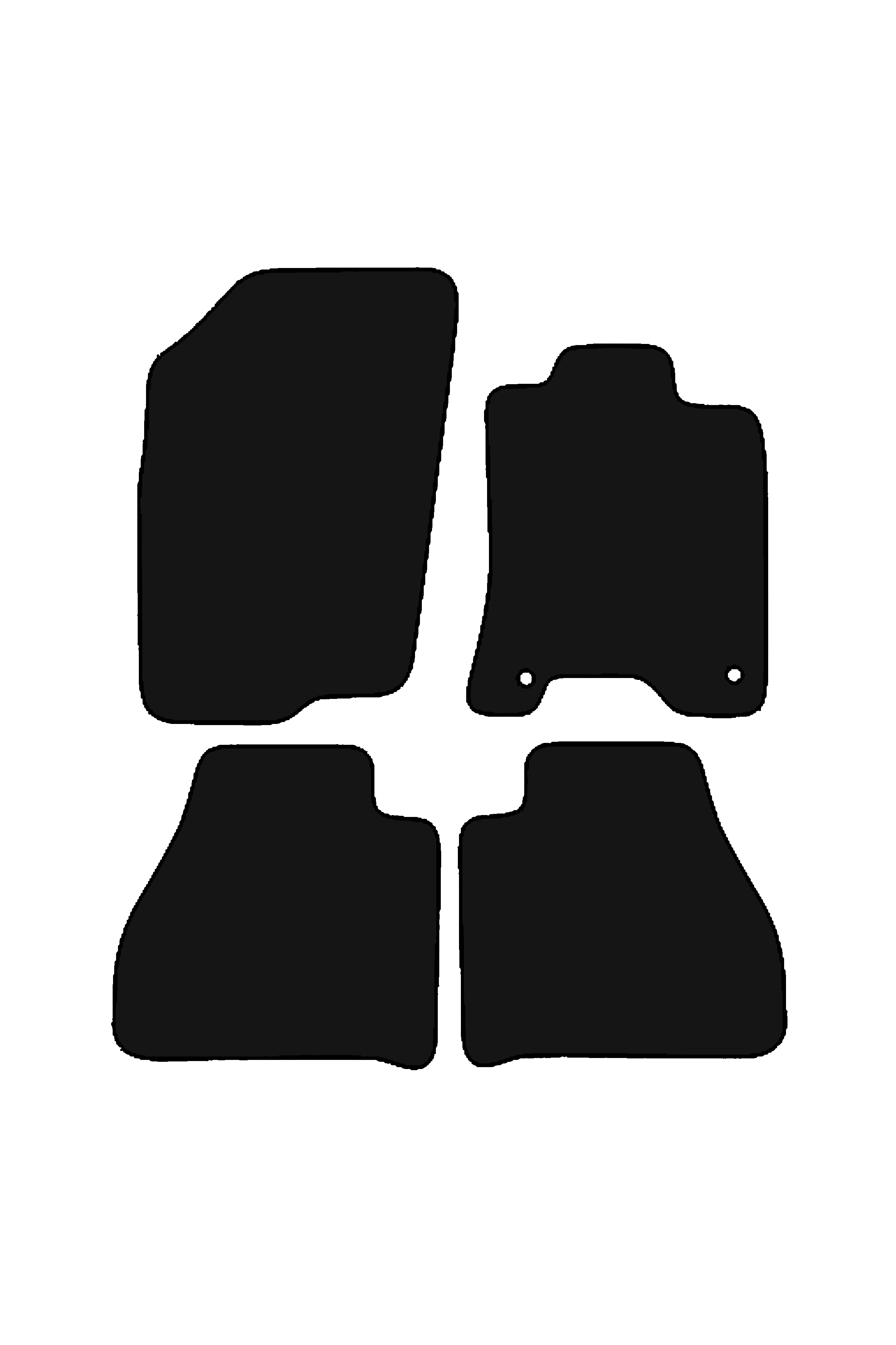 Fits Mercedes-Benz X-Class 2017+ Front & Rear Rubber Mats