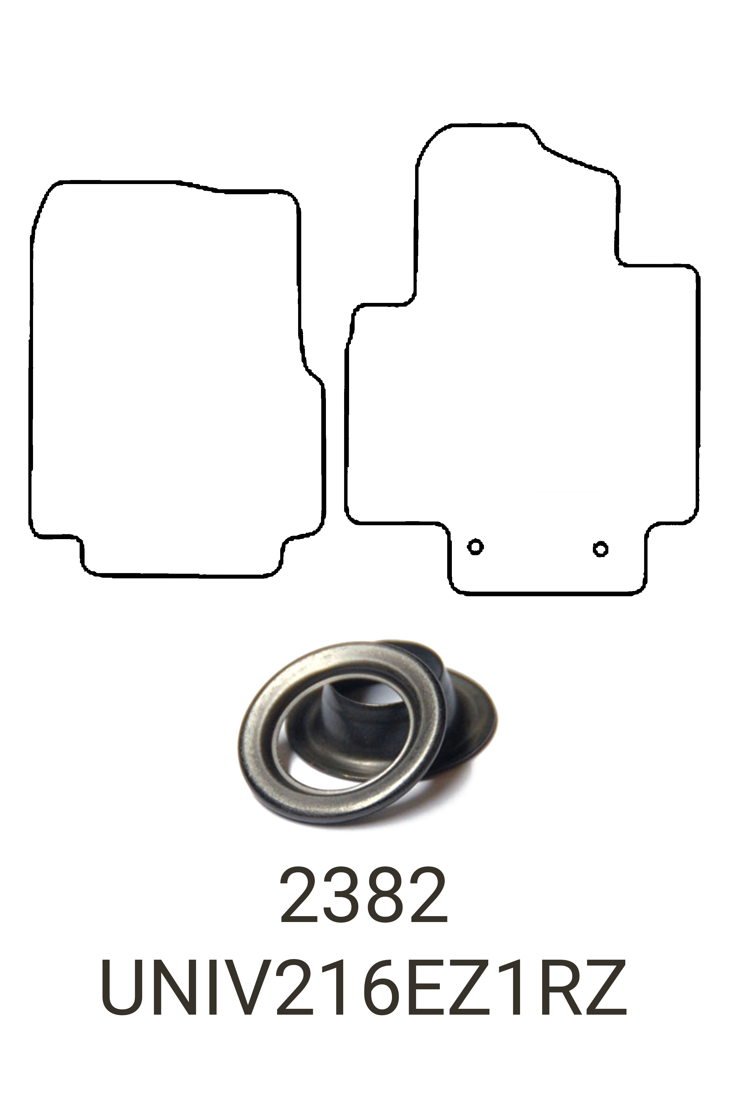 Fits Nissan eNV200 2016+ Rubber Mats