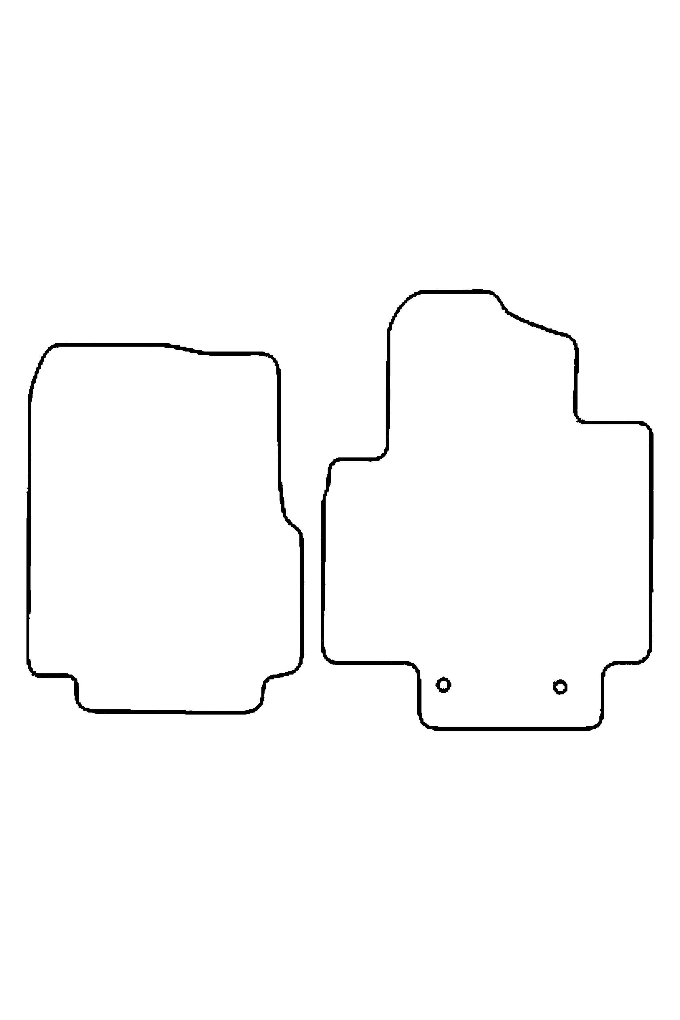 Fits Nissan eNV200 2016+ Rubber Mats