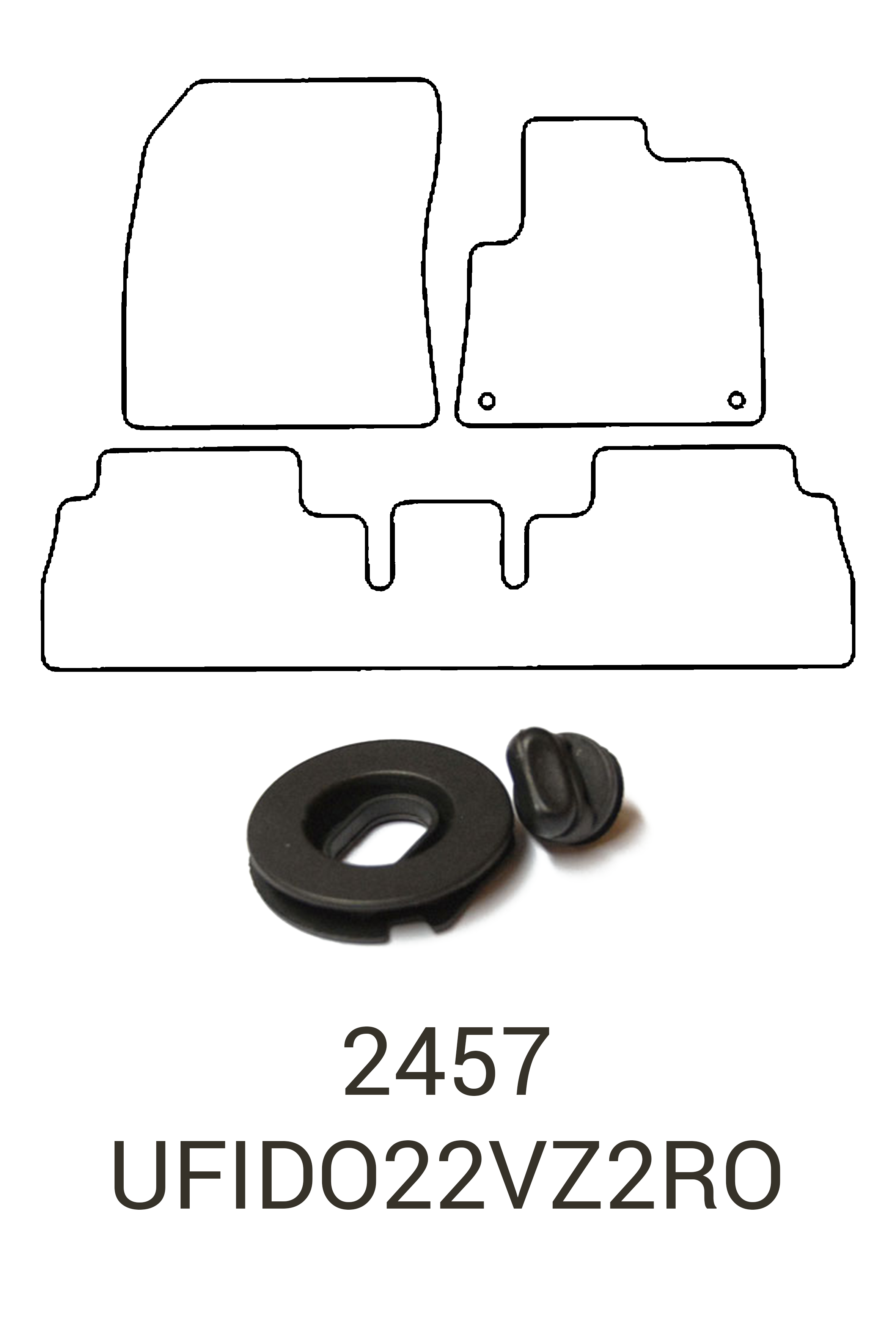 Fits Fiat Doblo 2022+ Rubber Mats