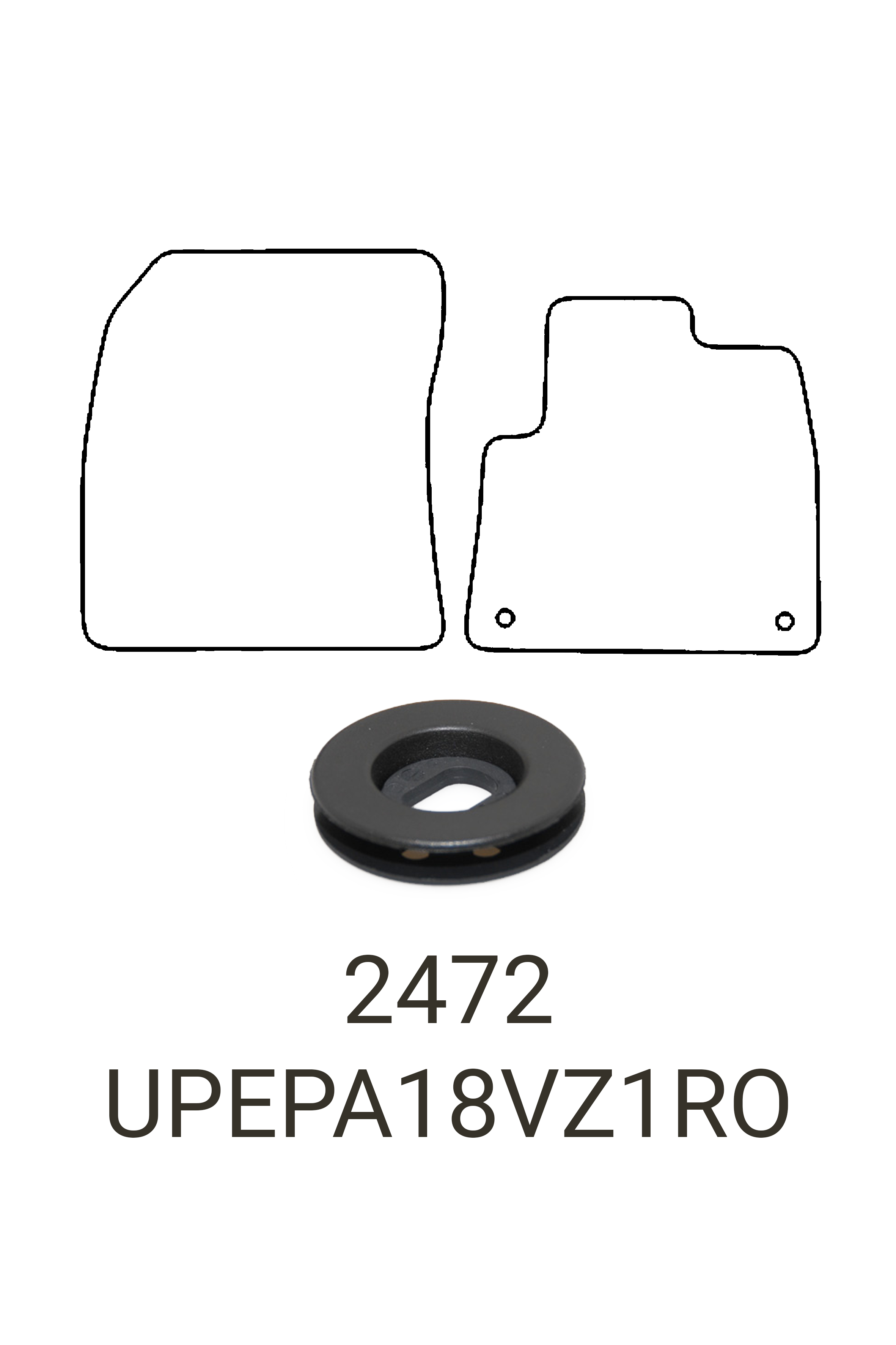 Fits Peugeot Partner 2018+ Rubber Mats