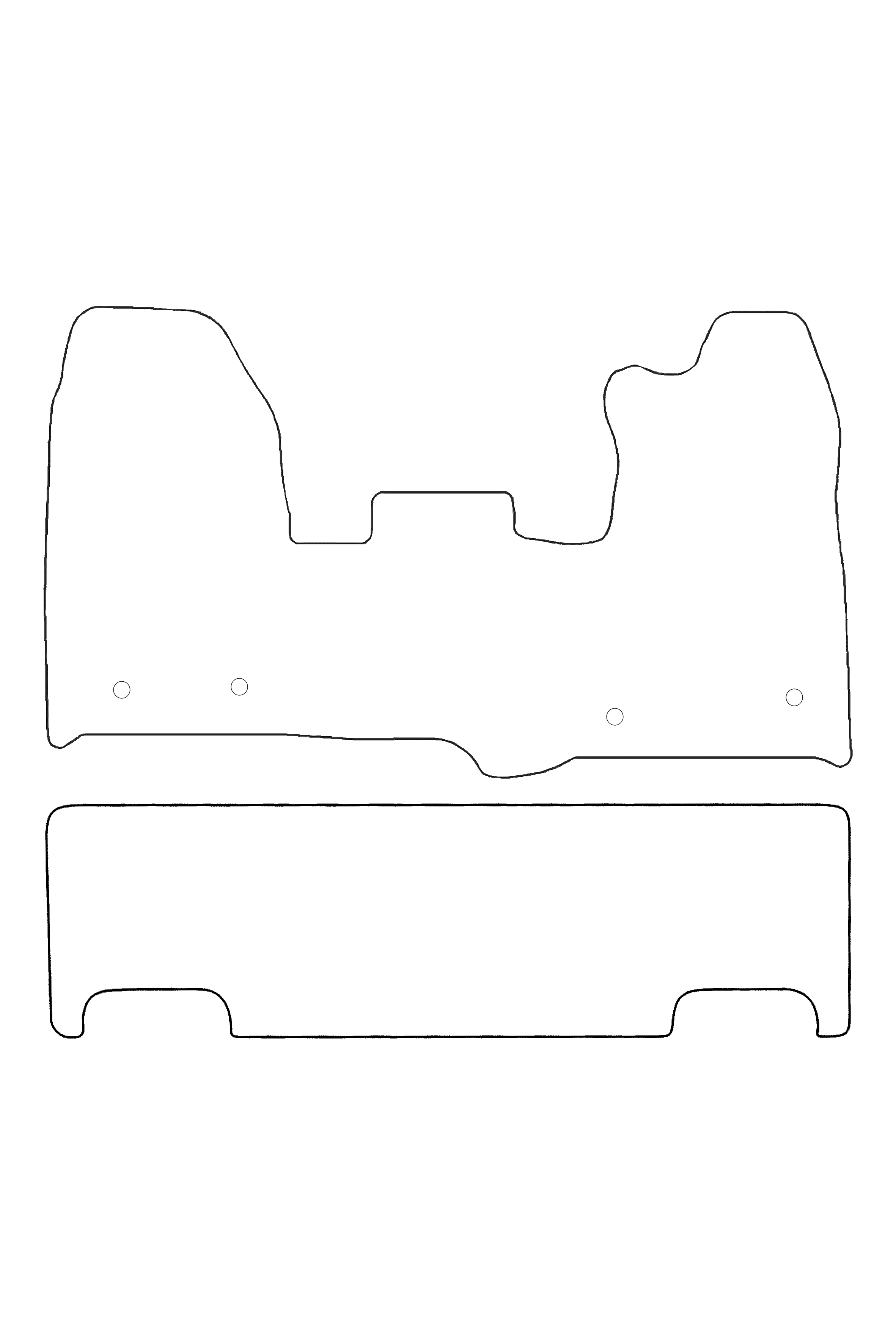 Fits Ford Custom 2013-2023 Crew Cab Rubber Mats