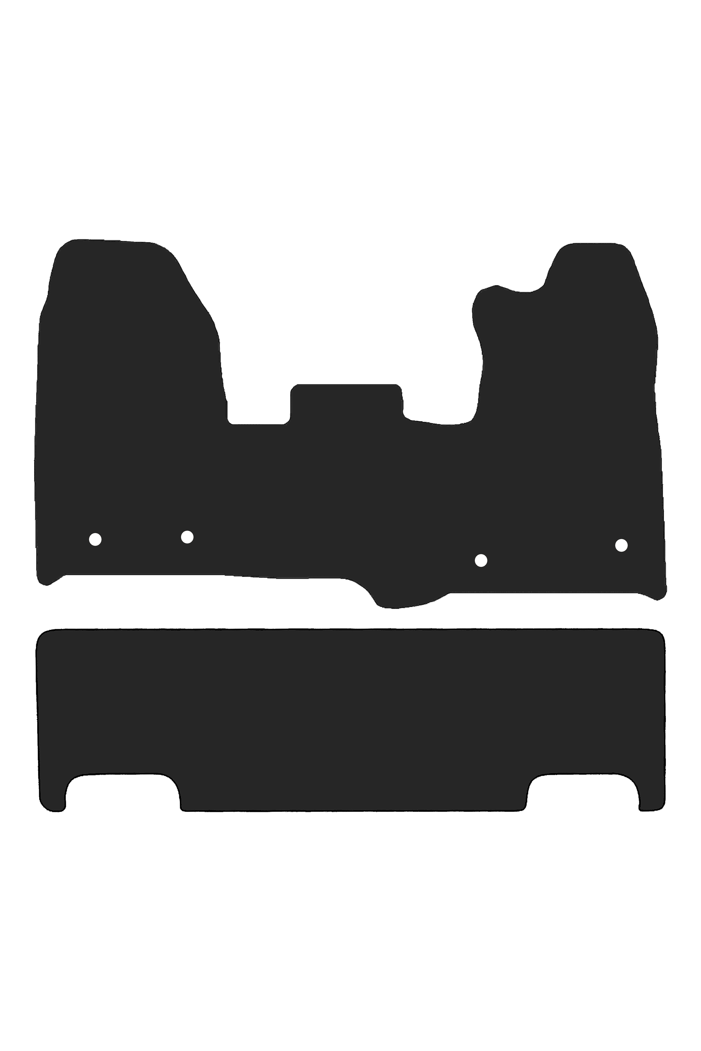 Fits Ford Custom 2013-2023 Crew Cab Rubber Mats