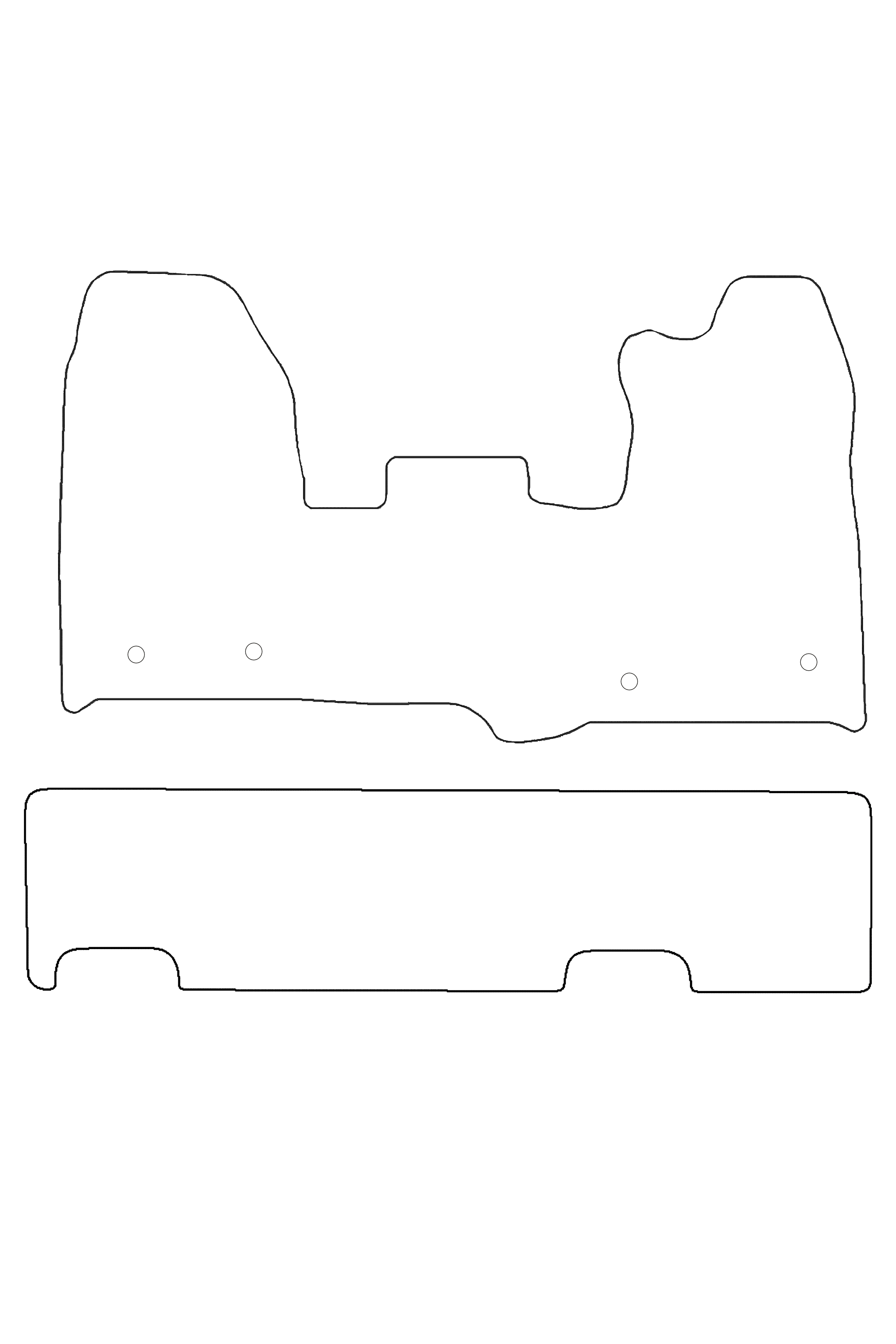 Fits Ford Custom 2013-2023 Crew Cab Rubber Mats