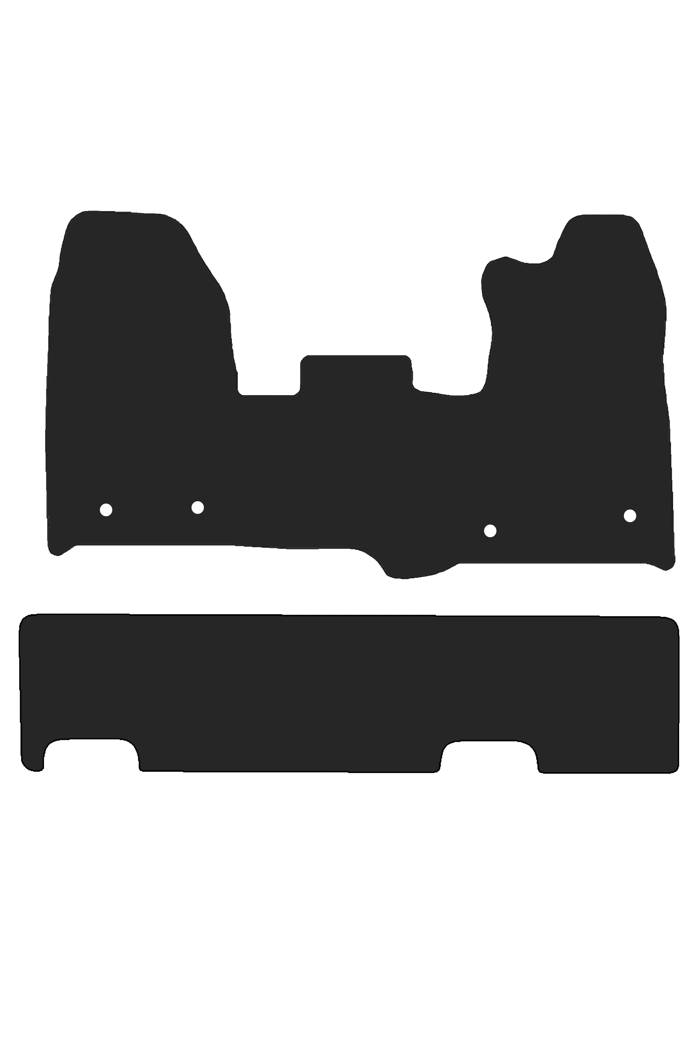 Fits Ford Custom 2013-2023 Crew Cab Rubber Mats