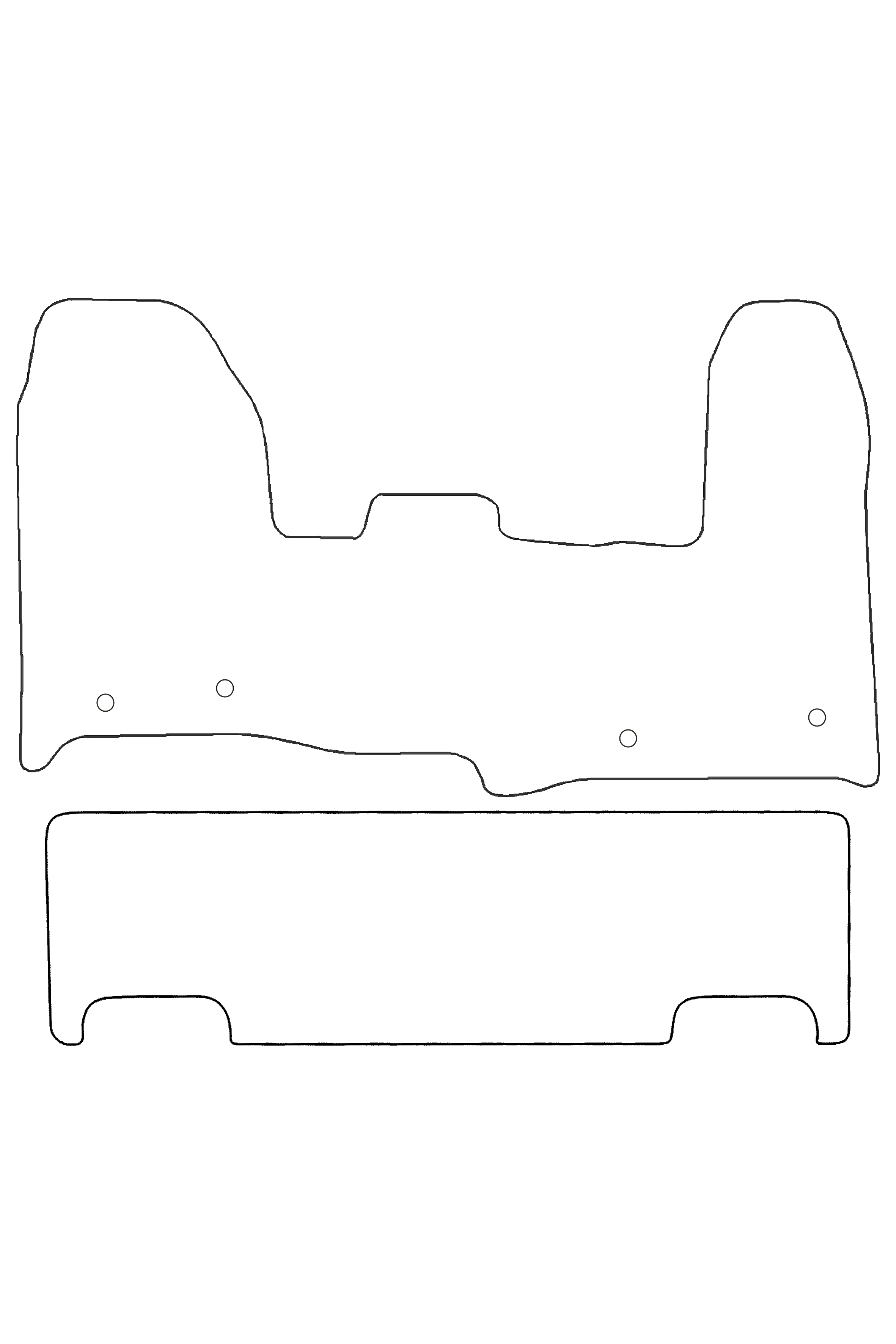 Fits Ford Custom 2013-2023 Crew Cab Rubber Mats