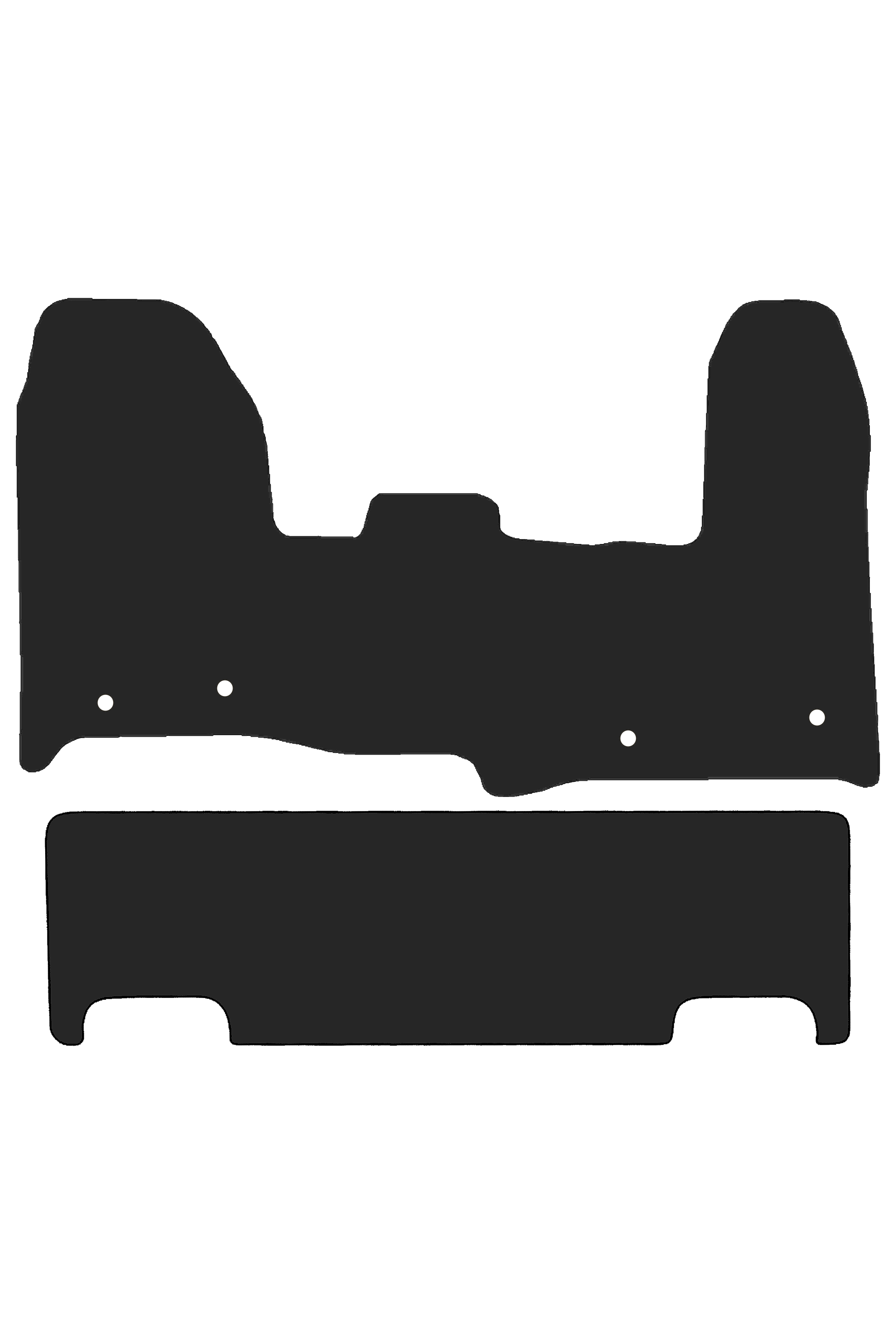 Fits Ford Custom 2013-2023 Crew Cab Rubber Mats