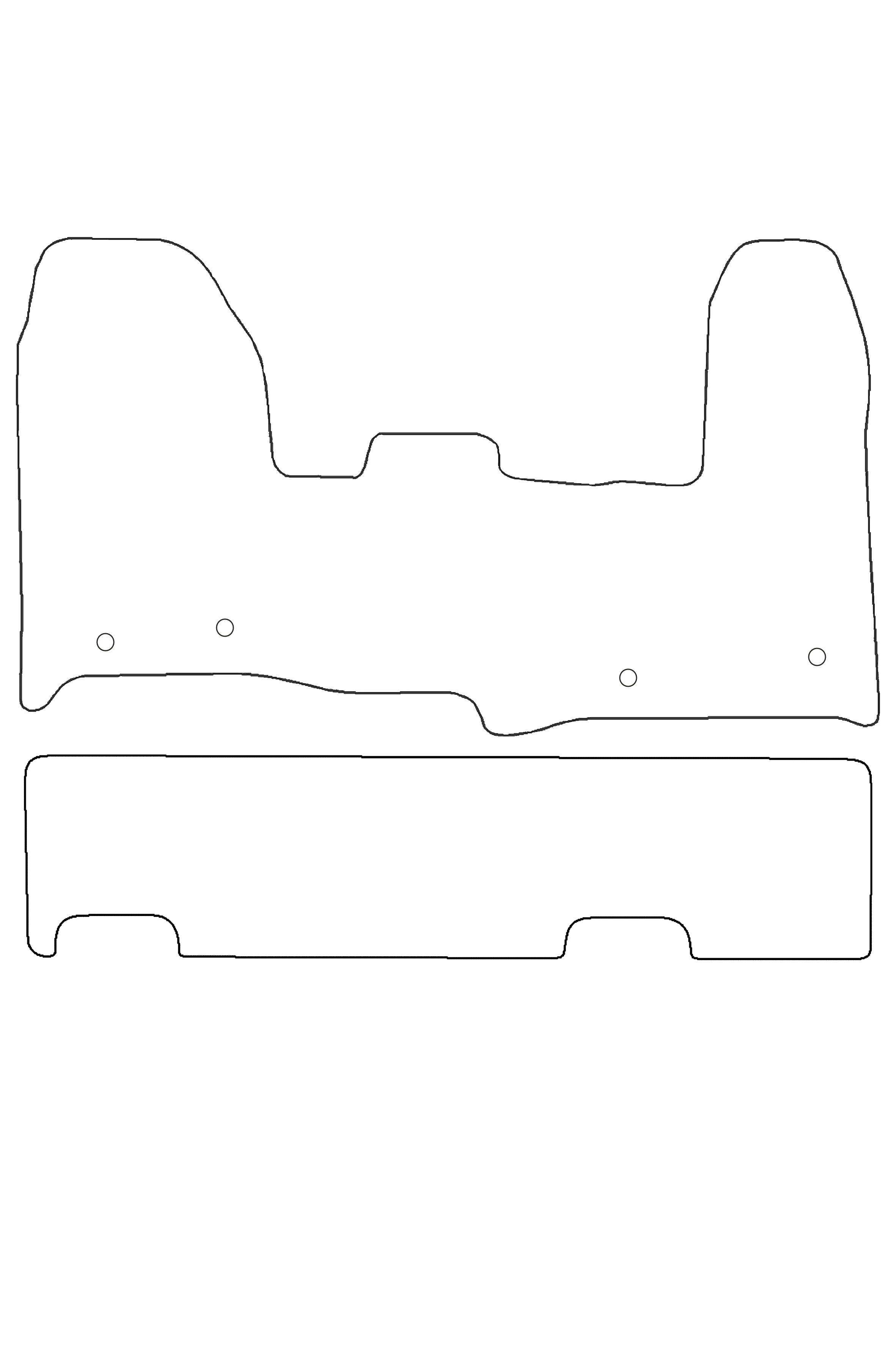 Fits Ford Custom 2013-2023 Crew Cab Rubber Mats