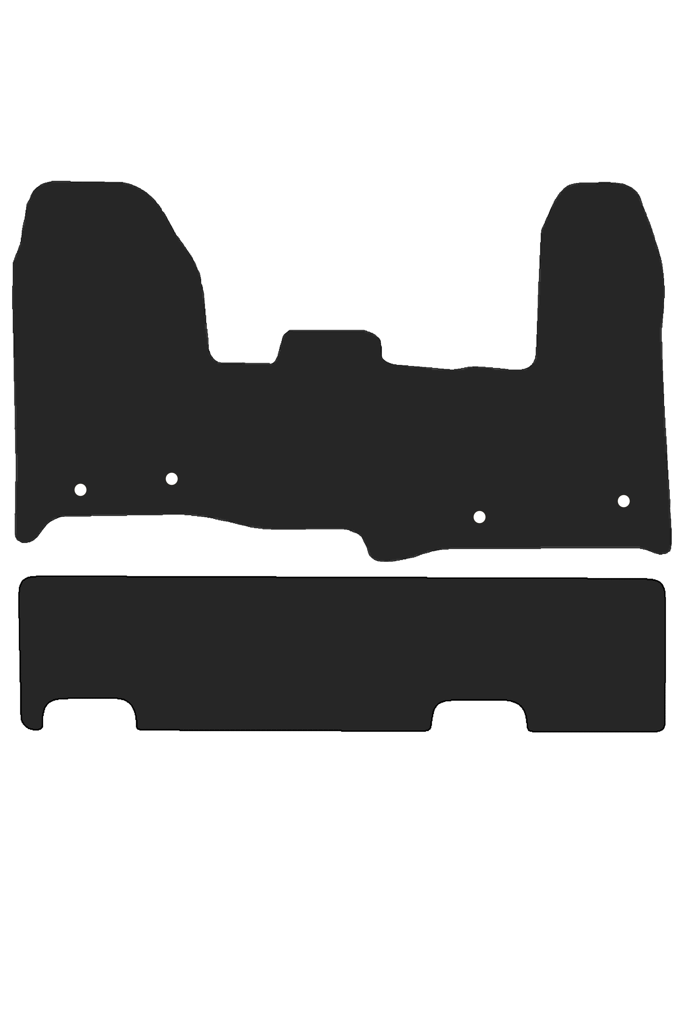 Fits Ford Custom 2013-2023 Crew Cab Rubber Mats